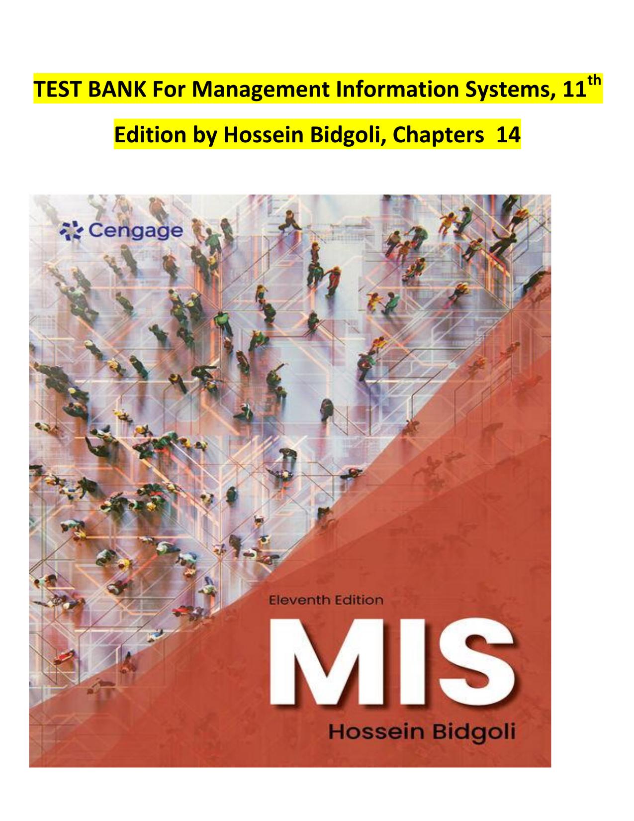 Management Information Systems Test Bank 11th Edition ISBN 9780357883860