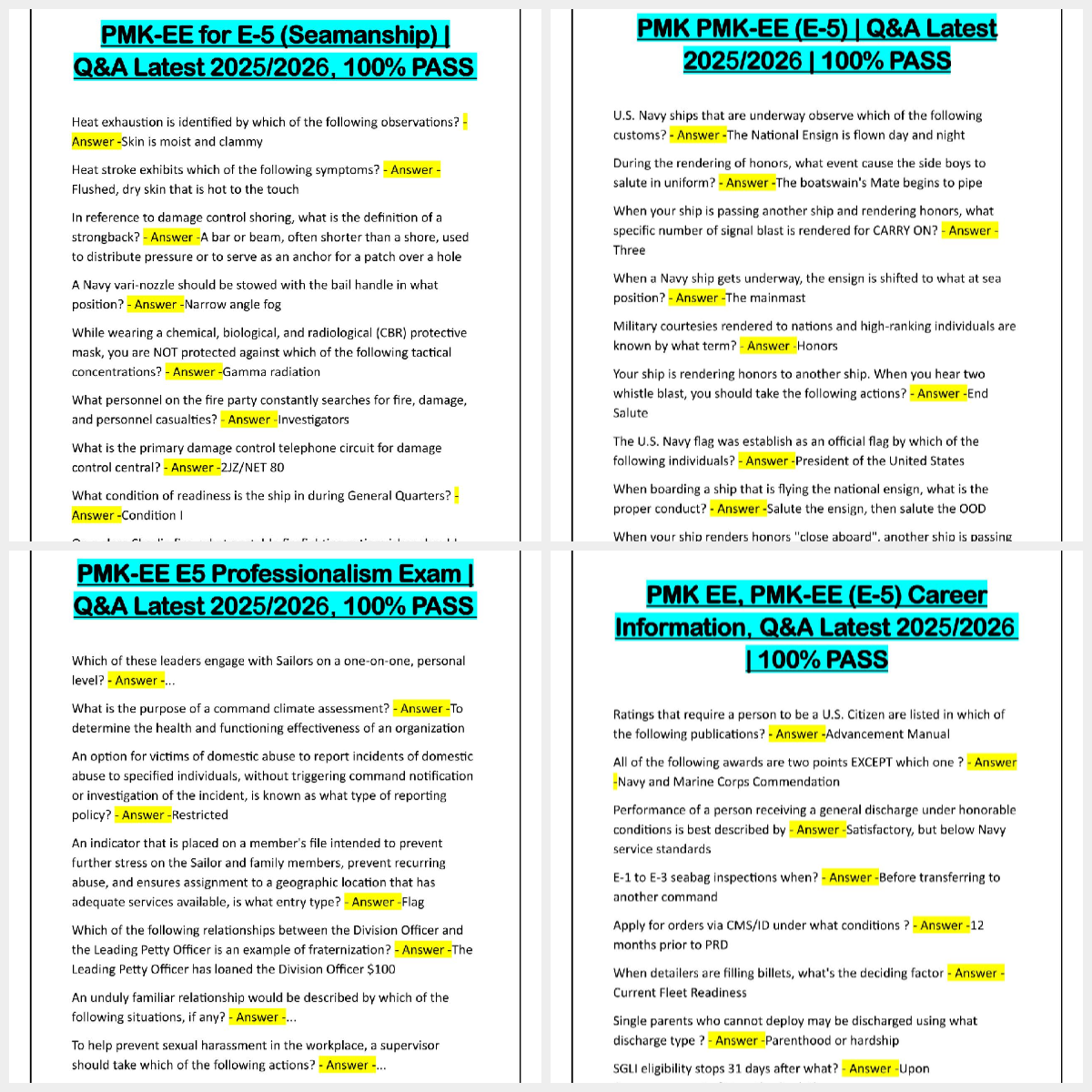 PMK-EE E5 Exam Bundle Complete 2025/2026 Questions and Verified Answers [Graded A+]