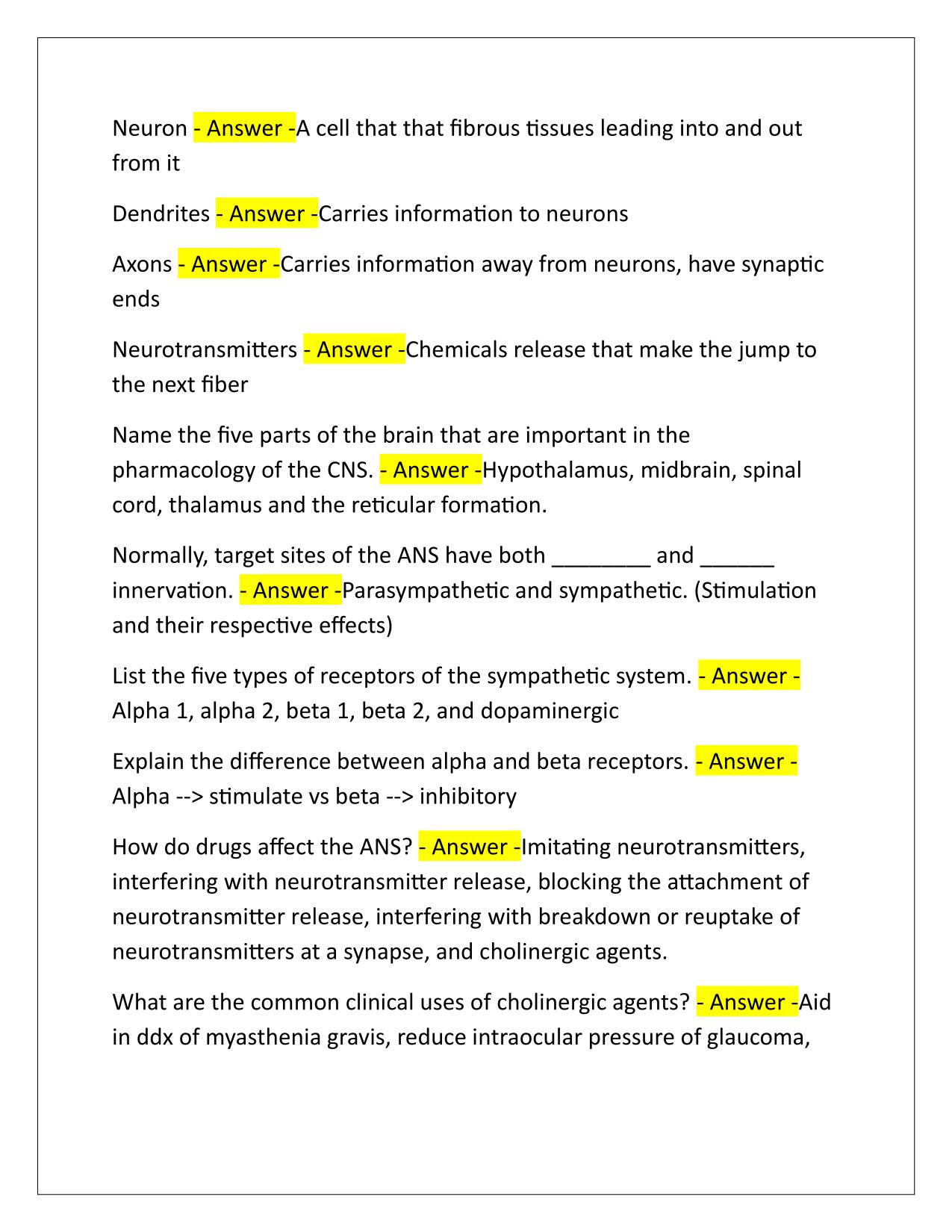 Penn Foster-Applied Pharmacology for Vet Techs Assignment 4 Q&A Latest Update
