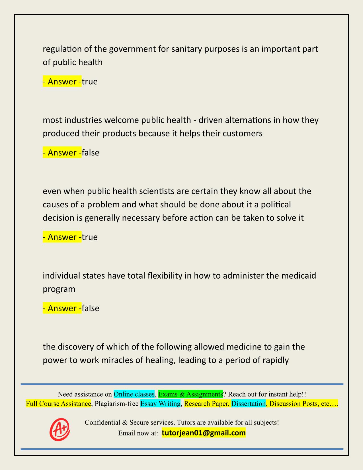 PUBH 3150 MIDTERM REVIEW ACTUAL 2025/2026 LATEST UPDATE