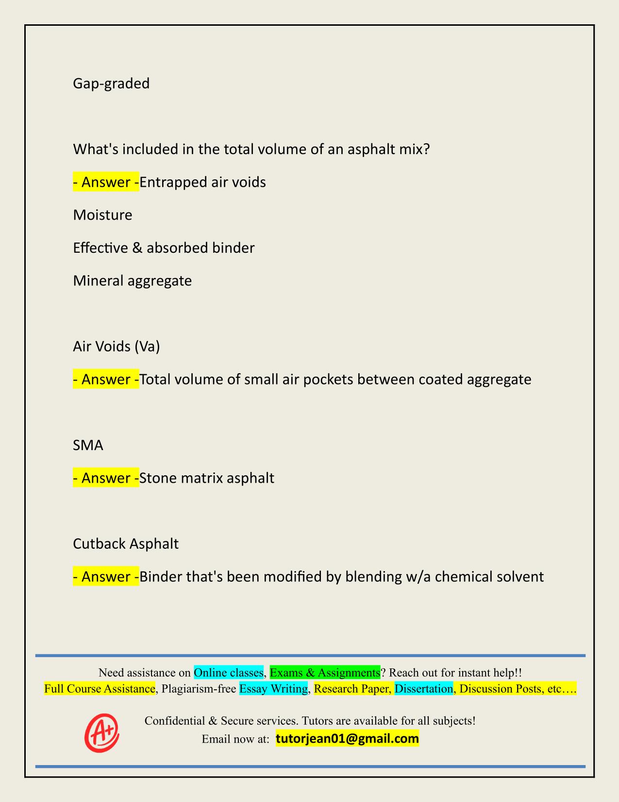 WAQTC: ASPHALT 2 EXAM ACTUAL 2025/2026