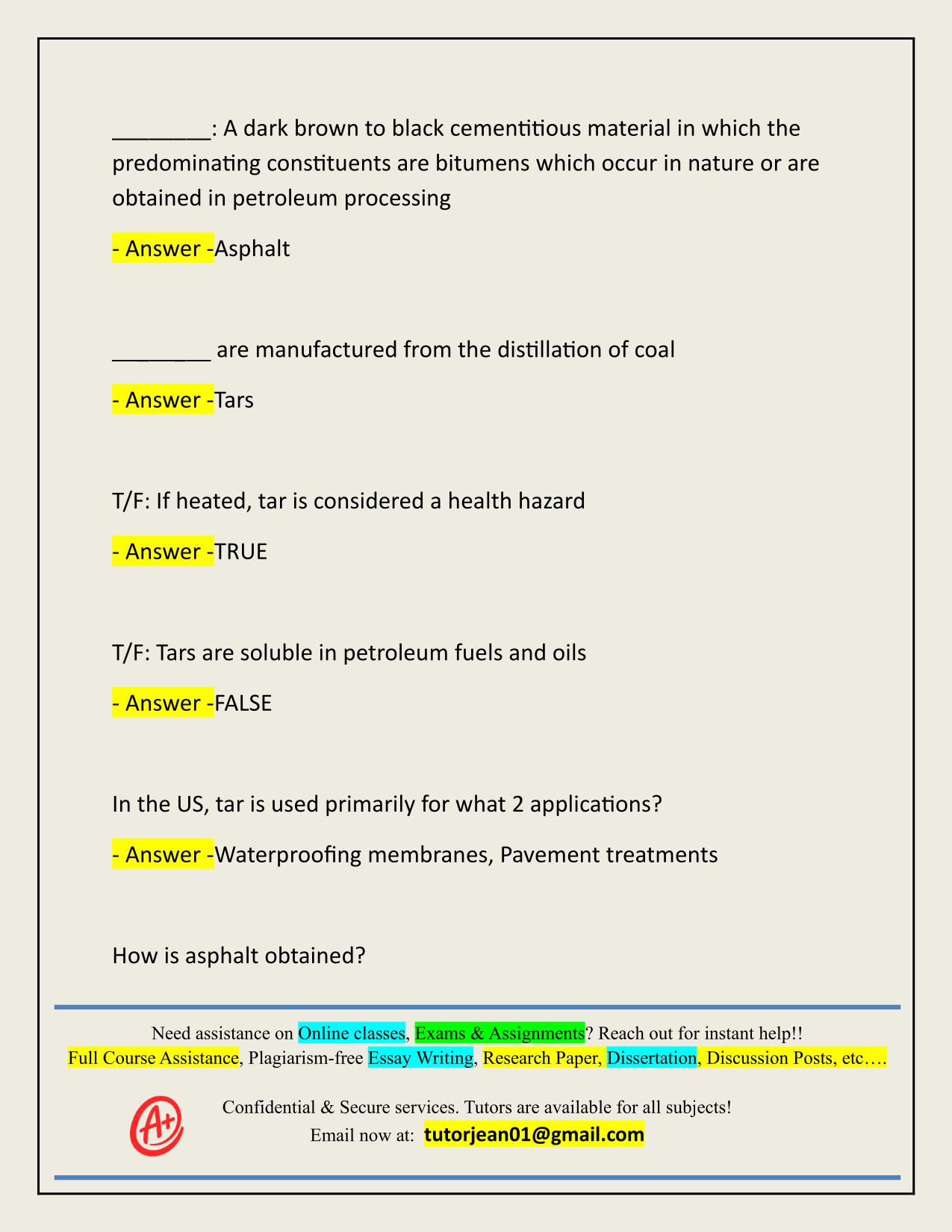 CIVL 3820: MIDTERM EXAM ASPHALT BINDERS ACTUAL 2025/2026