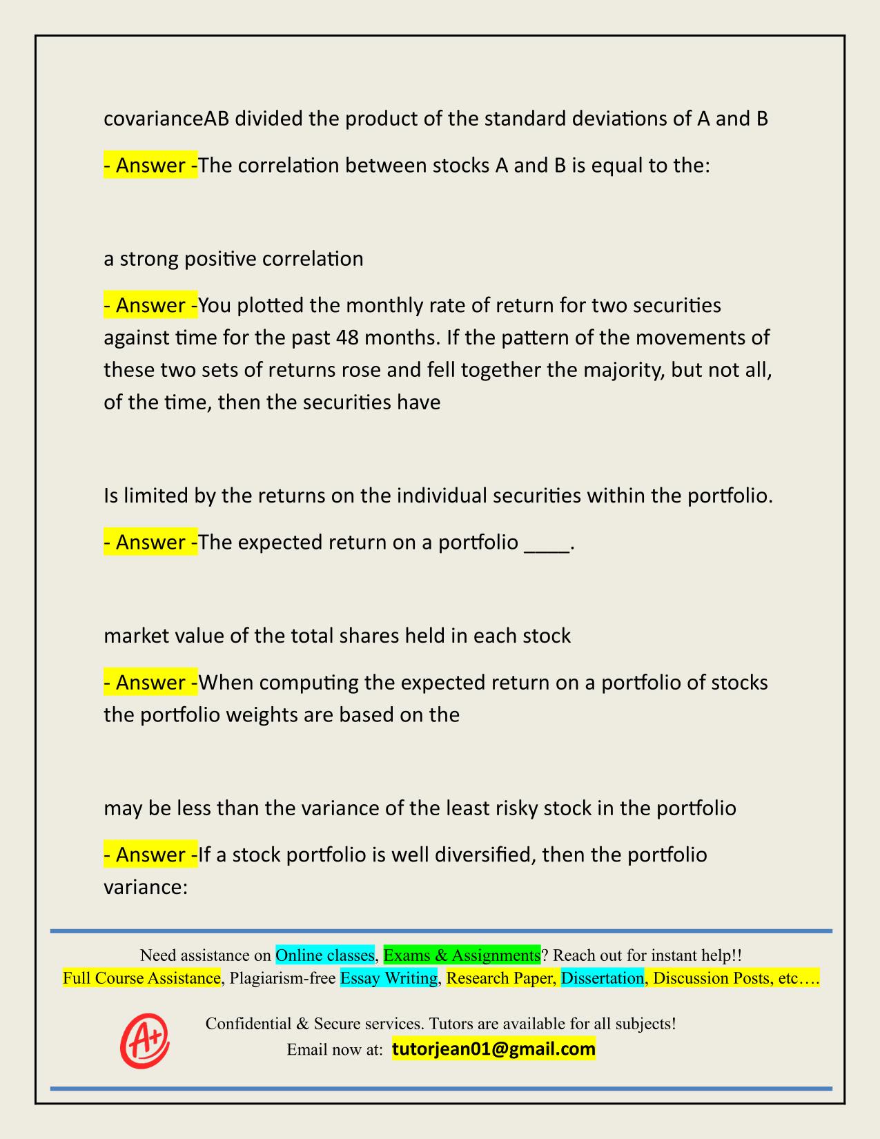 FINA5320 EXAM 3 ACTUAL 2025/2026 CORRECTLY ANSWERED