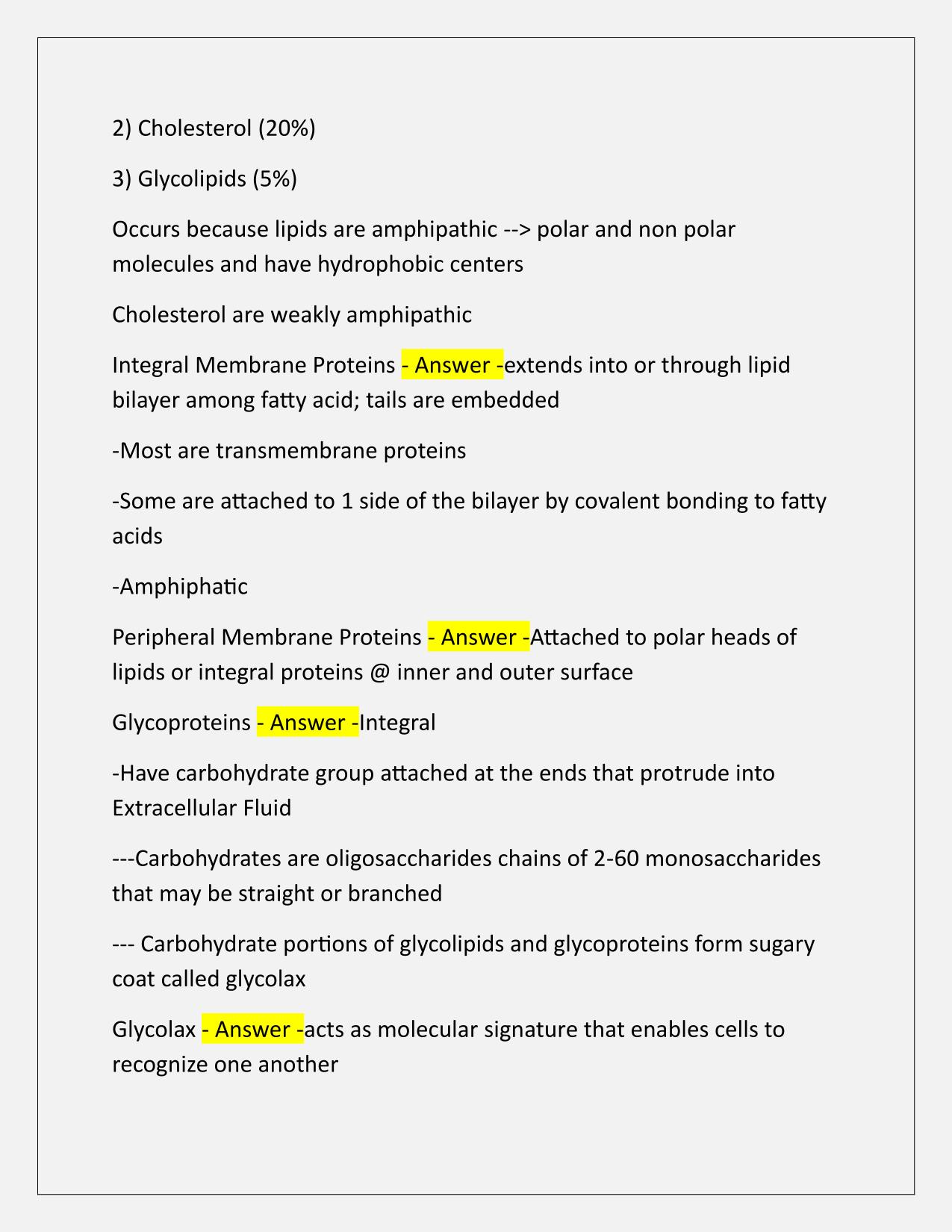 Biol 235 Chapter 3 Q&A Latest Update