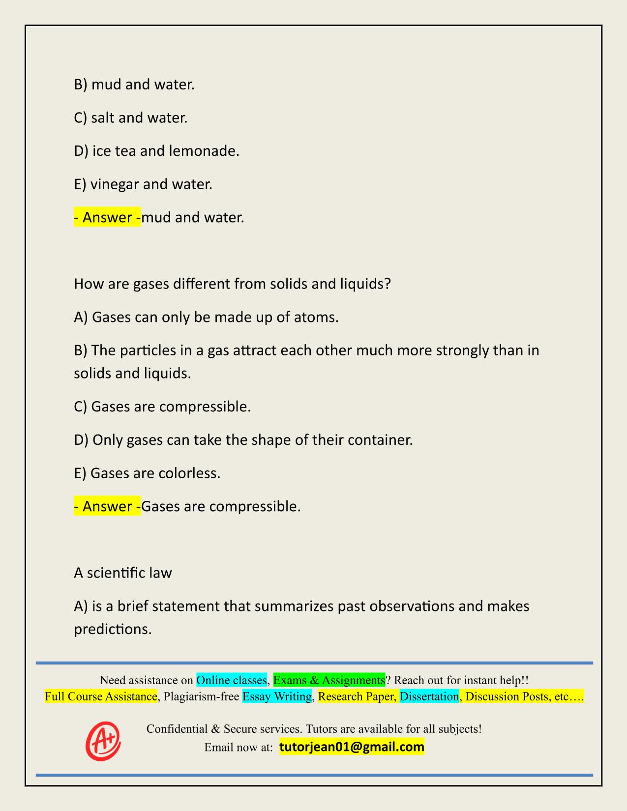 CHEM 1201 LSUE BORILL EXAM 1 ACTUAL 2025/2026 QUESTIONS AND 100% CORRECT ANSWERS