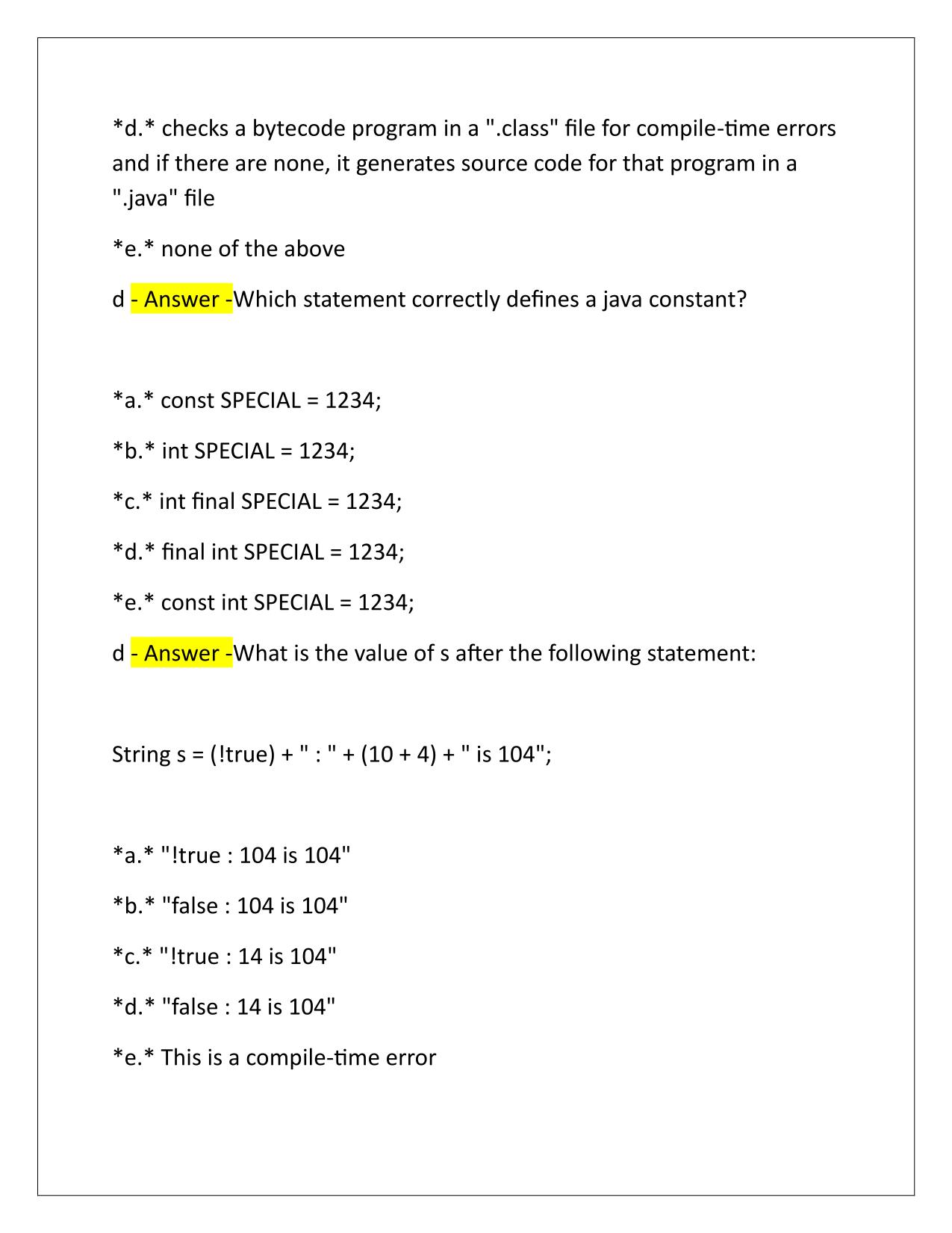 OSU CSE 2221 Final Review Q&A Latest Update