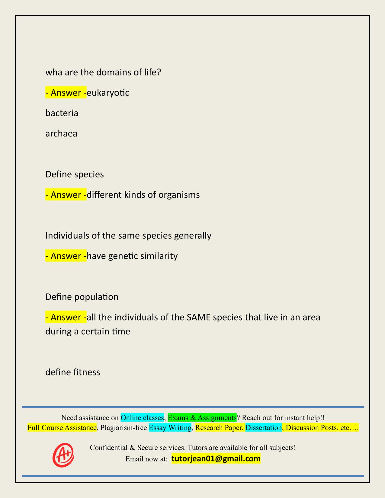 2025/2026 BIOLOGY 100 UNLV (DR. JEF JAEGER) ACTUAL EXAM 3 STUDY GUIDE Q&A 100% PASS