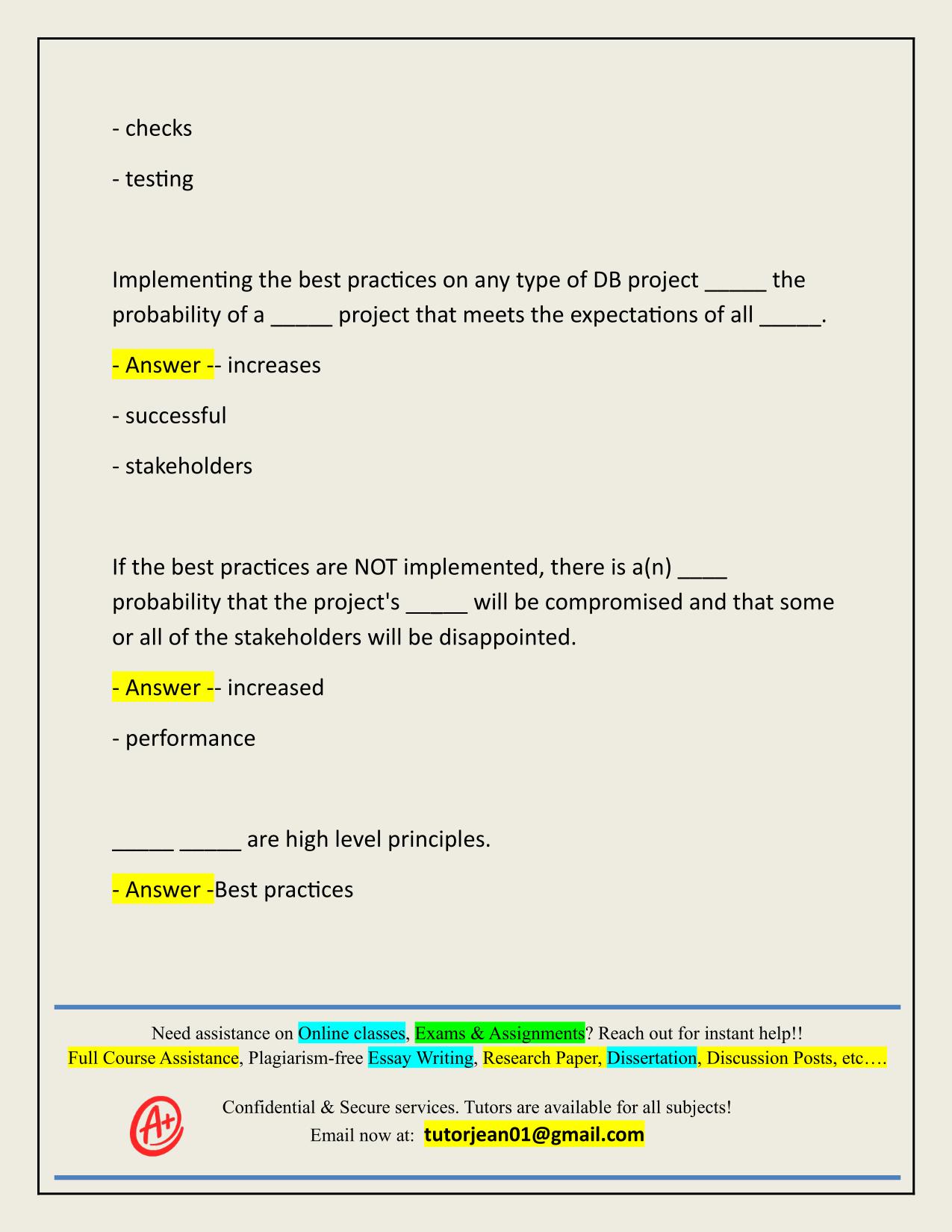 DBIA EXAM 1 ACTUAL 2025/2026 QUESTIONS AND 100% CORRECT ANSWERS