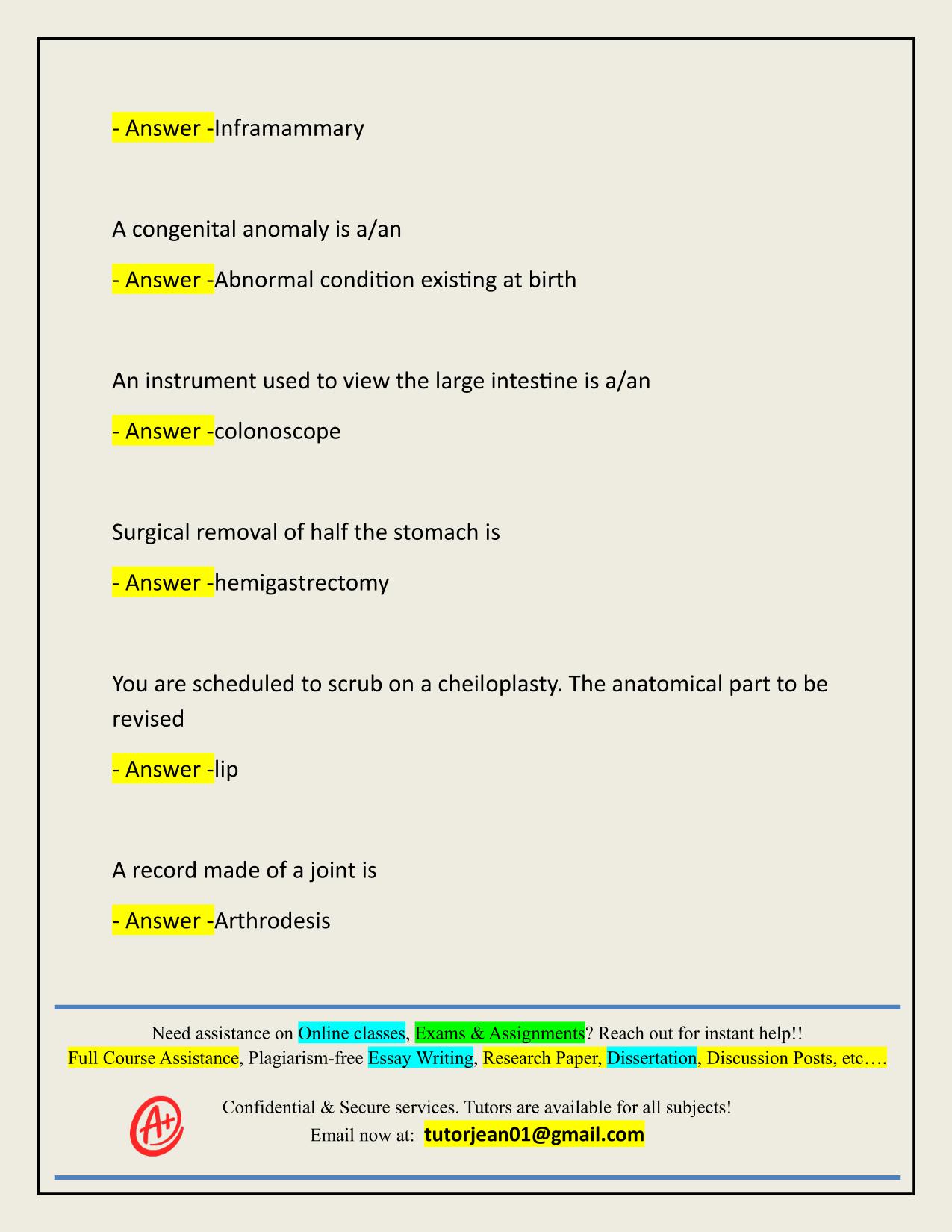 SURGICAL TECHNOLOGY EXAM REVIEW ACTUAL 2025/2026 Q&A