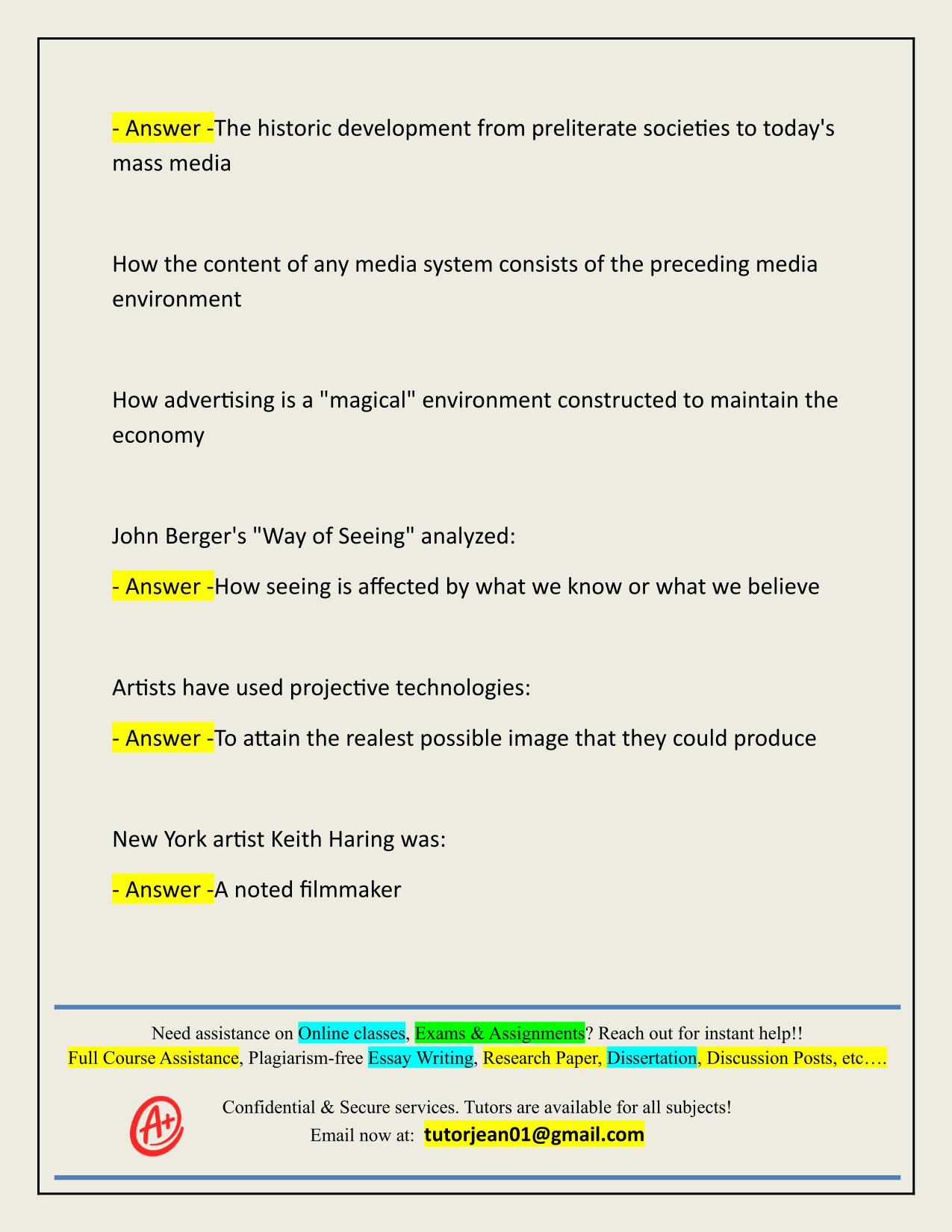 ART 305 EXAM ACTUAL 2025/2026 WITH VERIFIED ANSWERS
