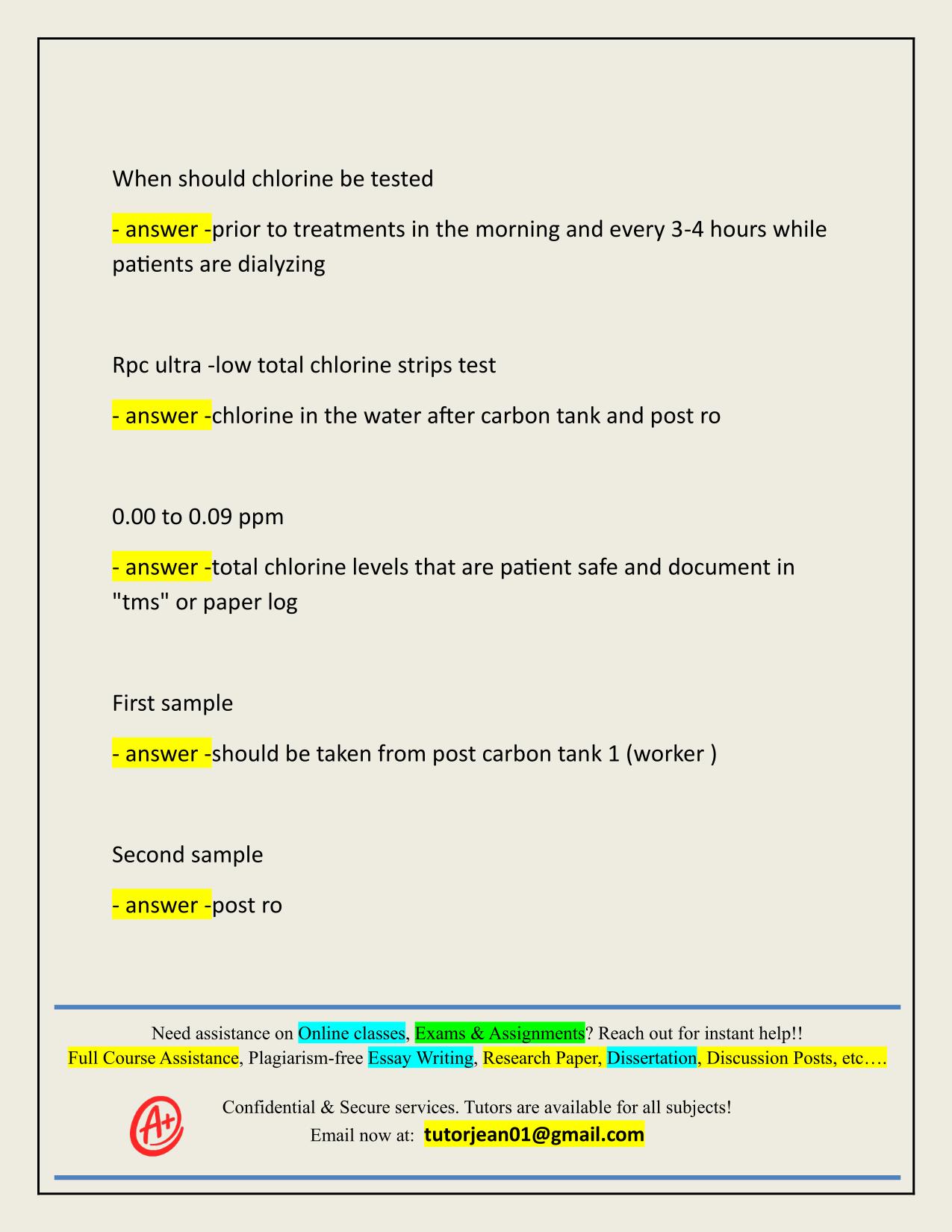 CCHT WATER EXAM ACTUAL 2025/2026 QUESTIONS AND 100% CORRECT ANSWERS
