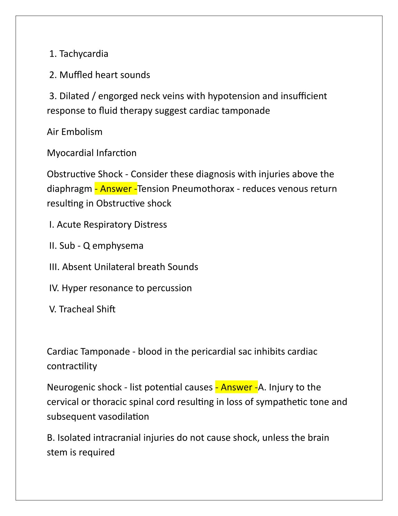 ATCN 2025 Chapter 3 Shock Exam Correctly Answered Latest