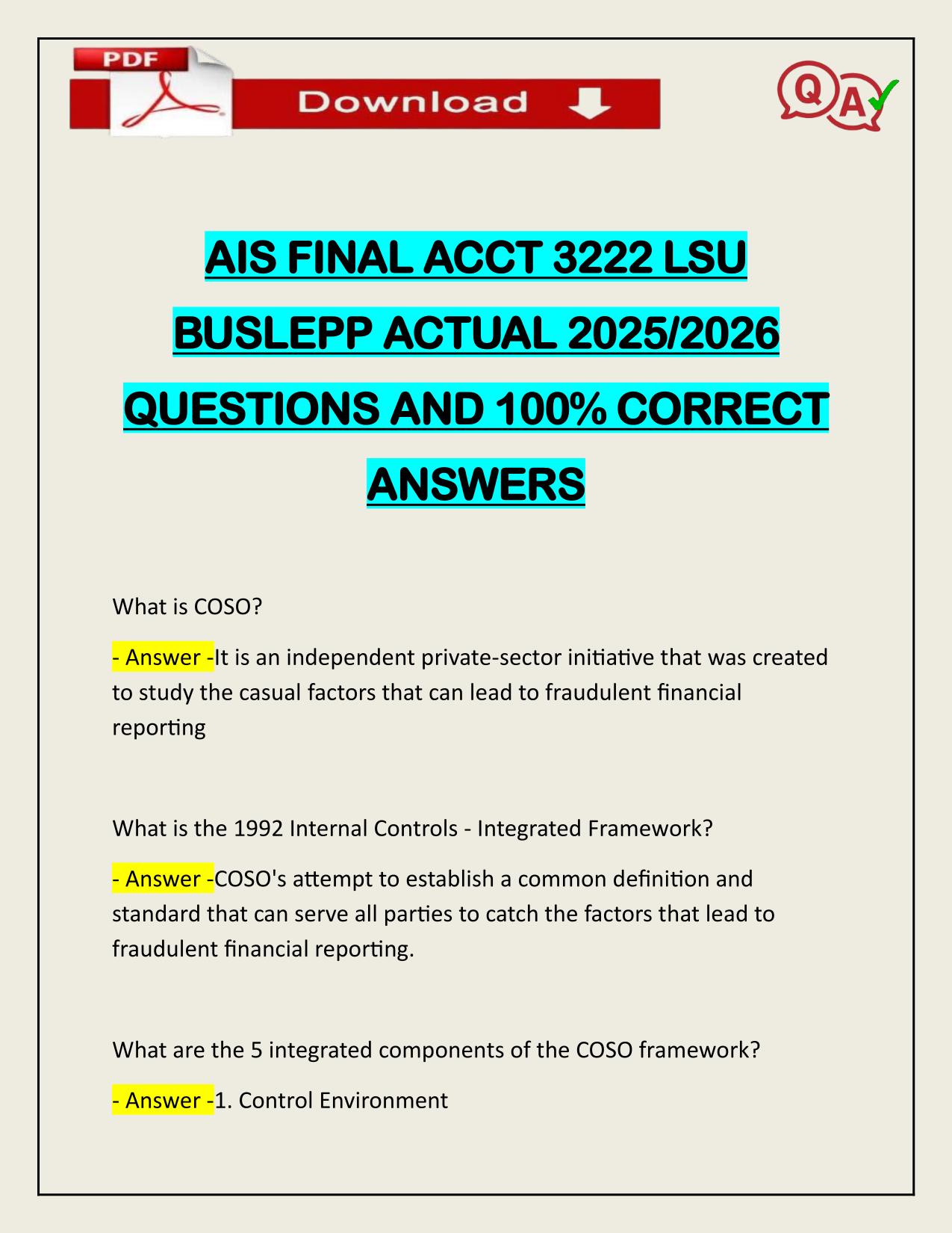 AIS FINAL ACCT 3222 LSU BUSLEPP ACTUAL 2025/2026 UPDATED