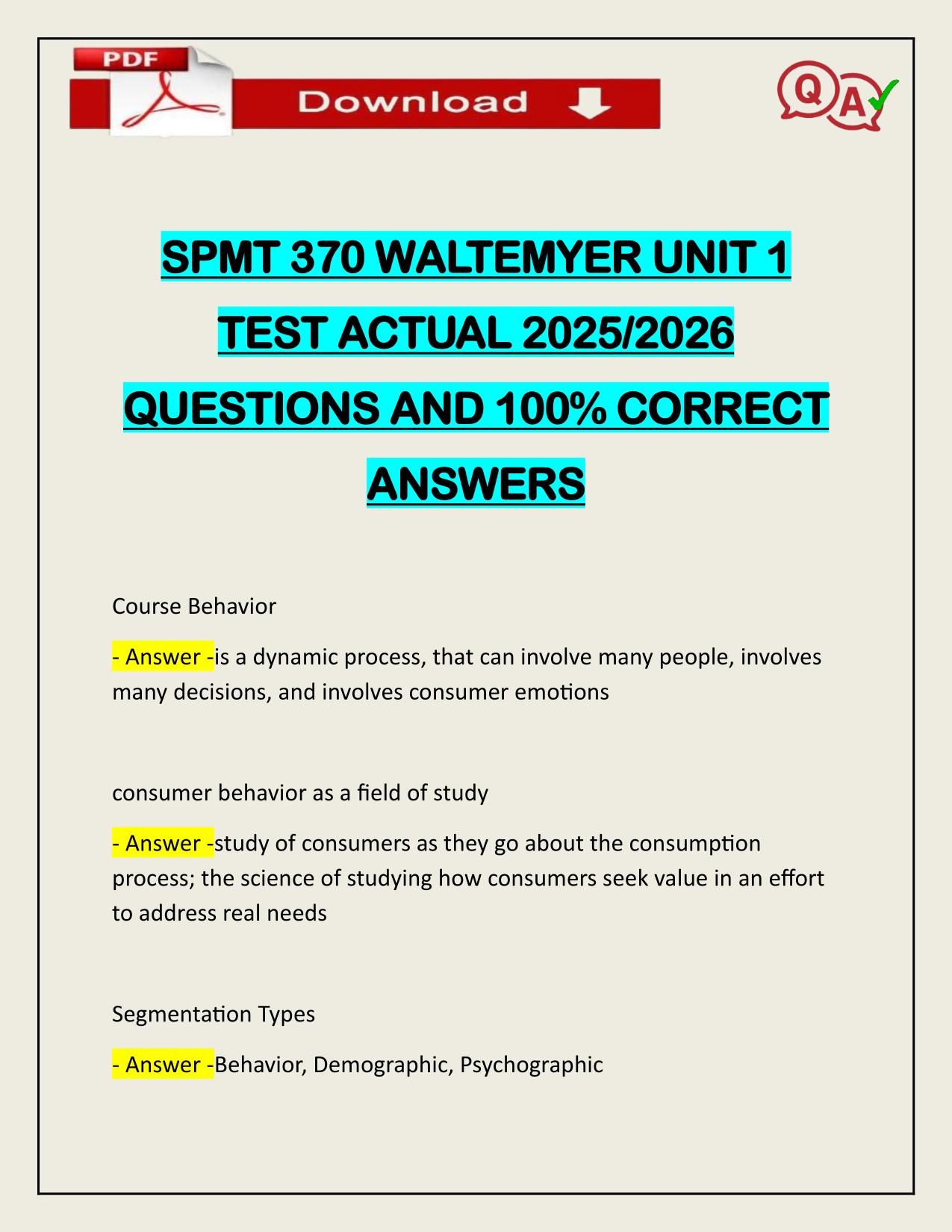 SPMT 370 WALTEMYER UNIT 1 TEST ACTUAL 2025/2026 UPDATED