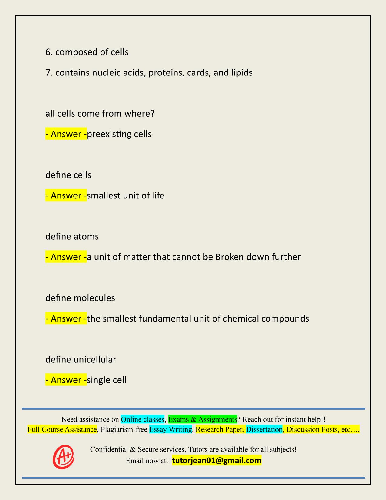 2025/2026 BIOLOGY 100 UNLV (DR. JEF JAEGER) ACTUAL EXAM 1 STUDY GUIDE