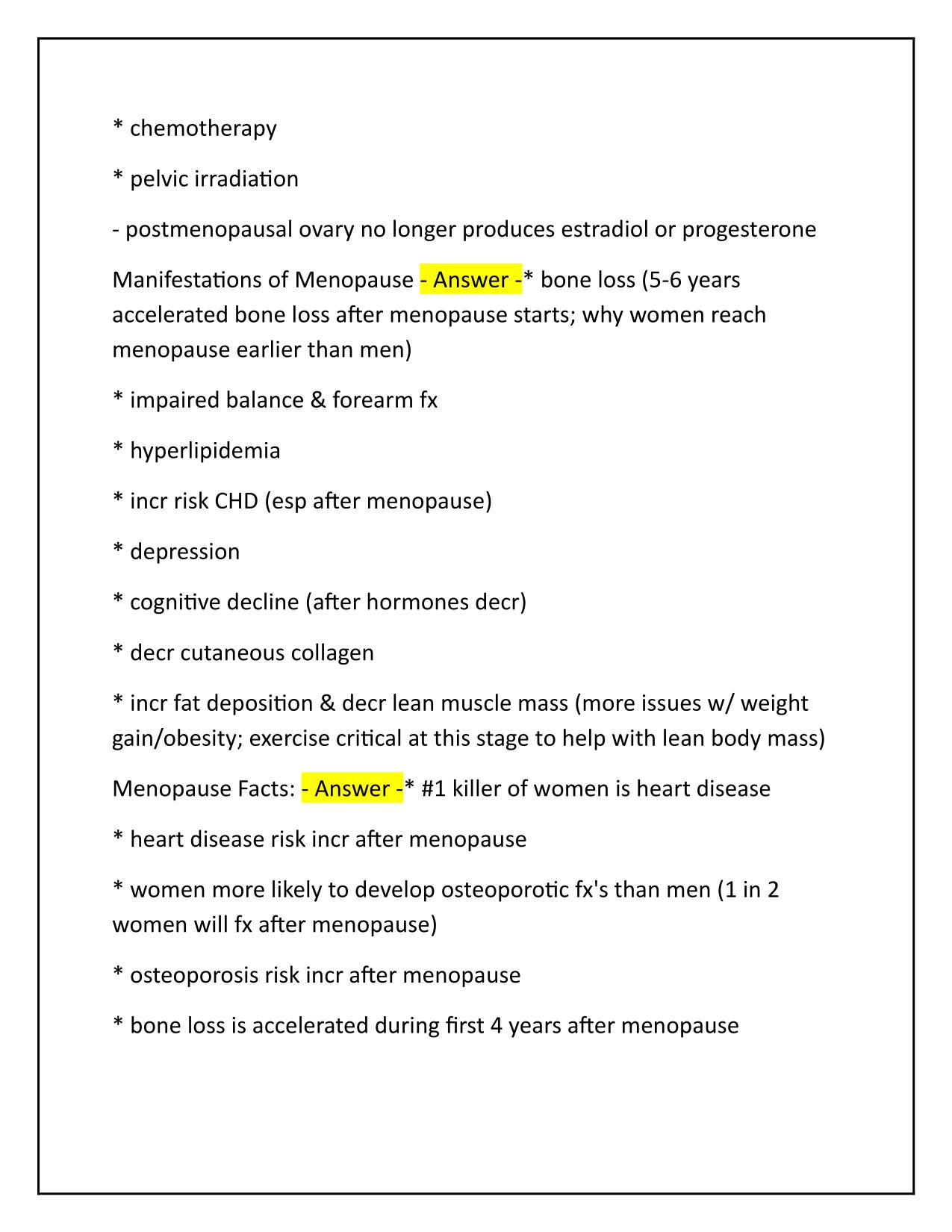 Perimenopause and Menopause Questions and Correct Answers Latest Update 2025