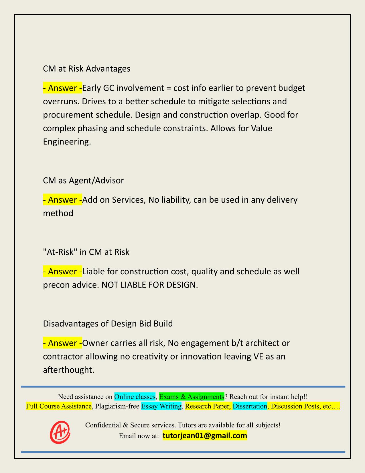 DBIA – CHAPTERS ACTUAL 2025/2026 CORRECTLY ANSWERED