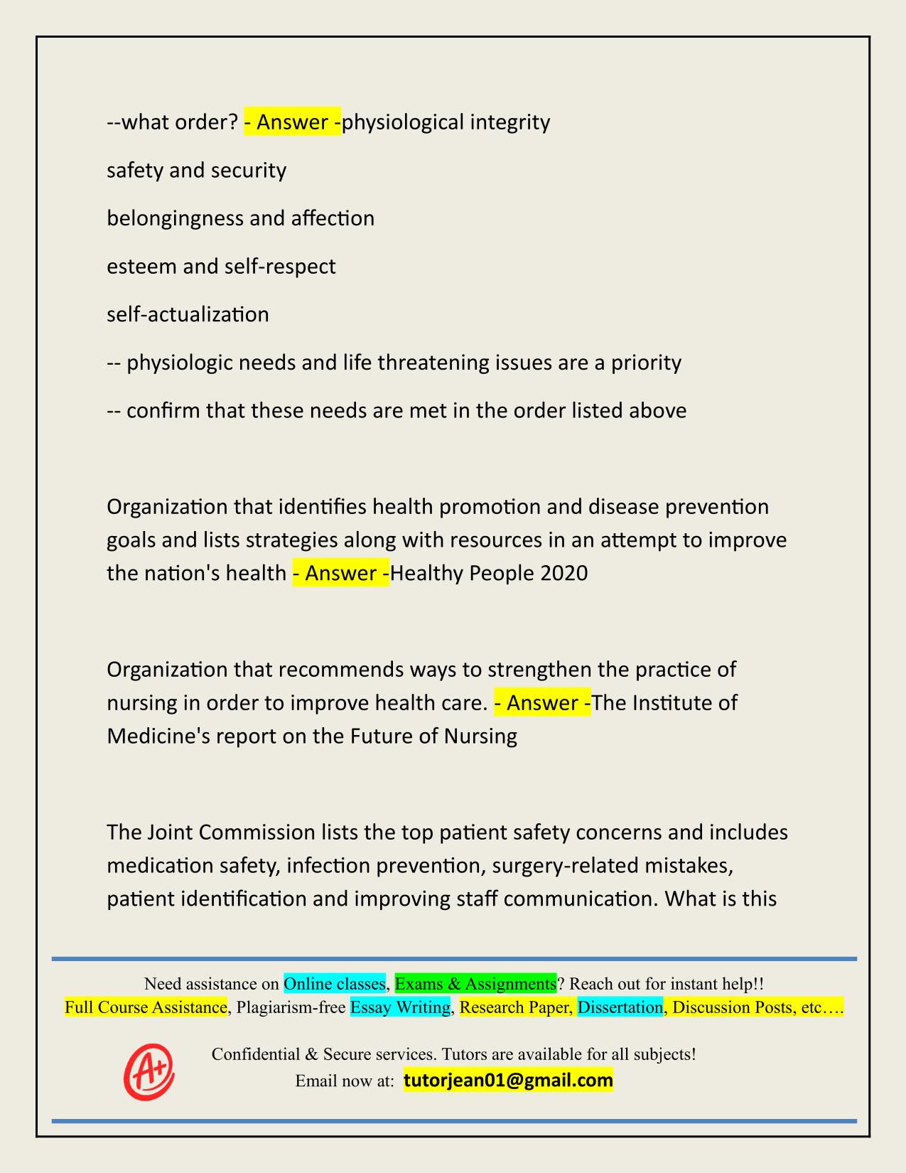 JERSEY COLLEGE MEDSURG 1 RN FINAL EXAM ACTUAL 2025/2026
