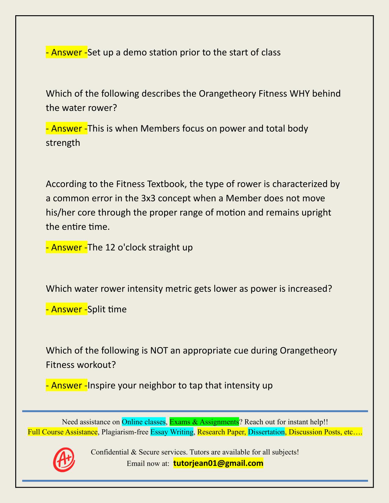 OTFIT FINAL EXAM MASTER SET ACTUAL 2025/2026 LATEST