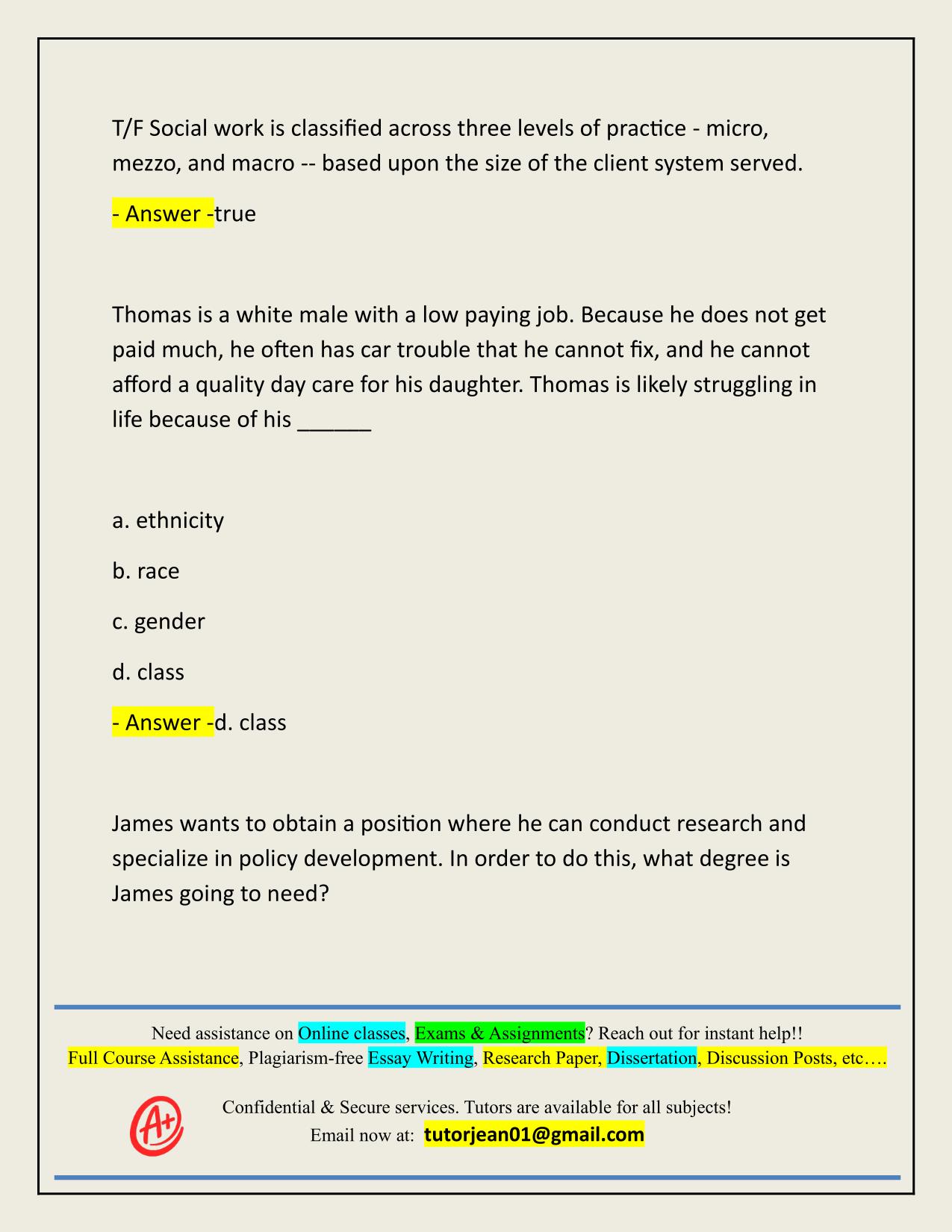 2025/2026 SOCIAL WORK FINAL EXAM/SAGE VANTAGE INTRO CH 1-17 ACTUAL Q&A 100% PASS