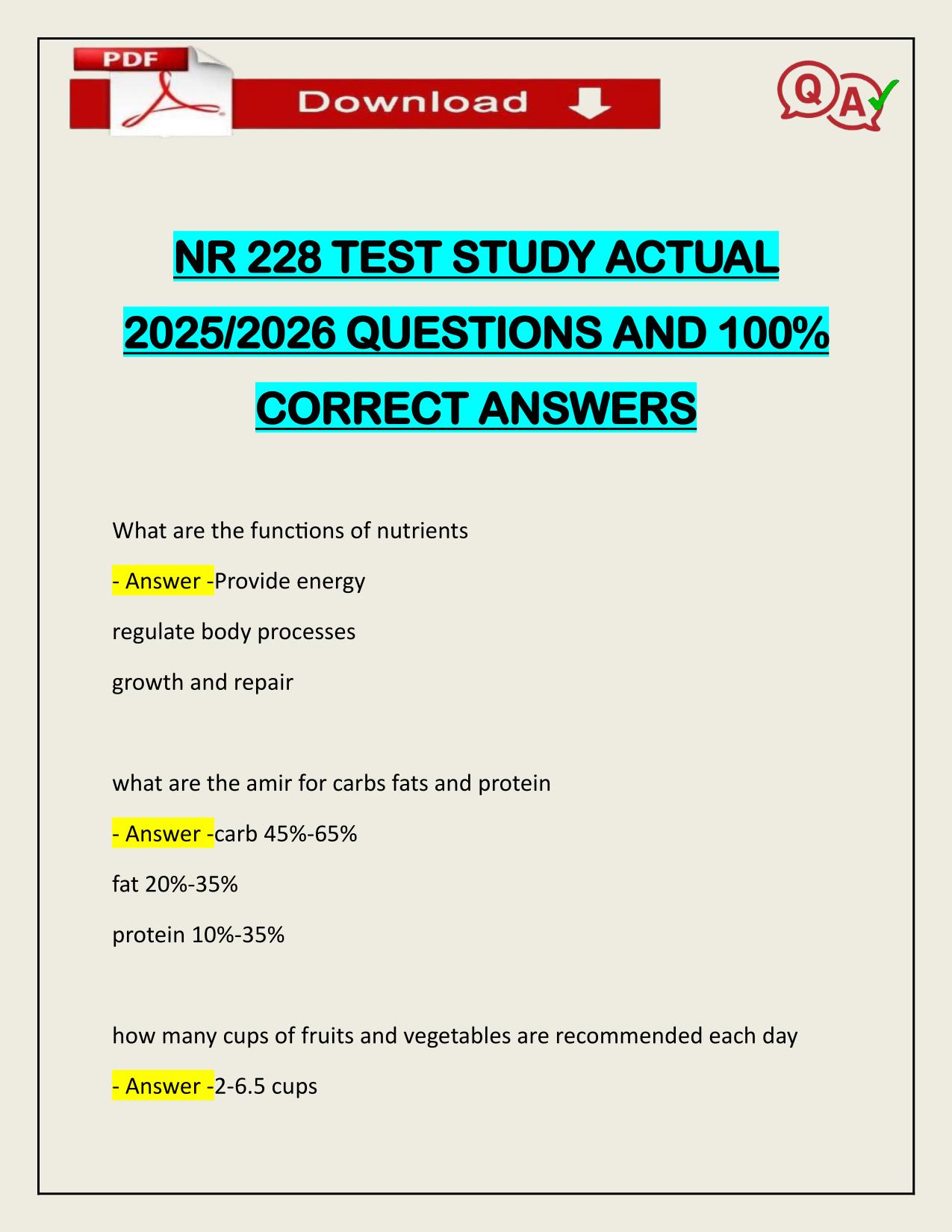 BUNDLE FOR NR 228 EXAMS ACTUAL 2025/2026 UPDATE