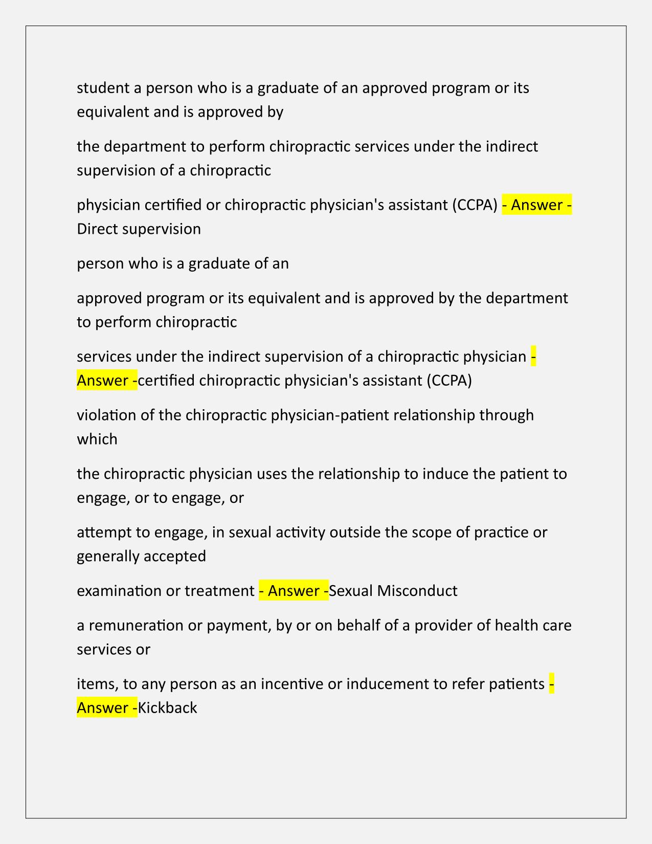 FL laws and rules Questions and Correct Answers