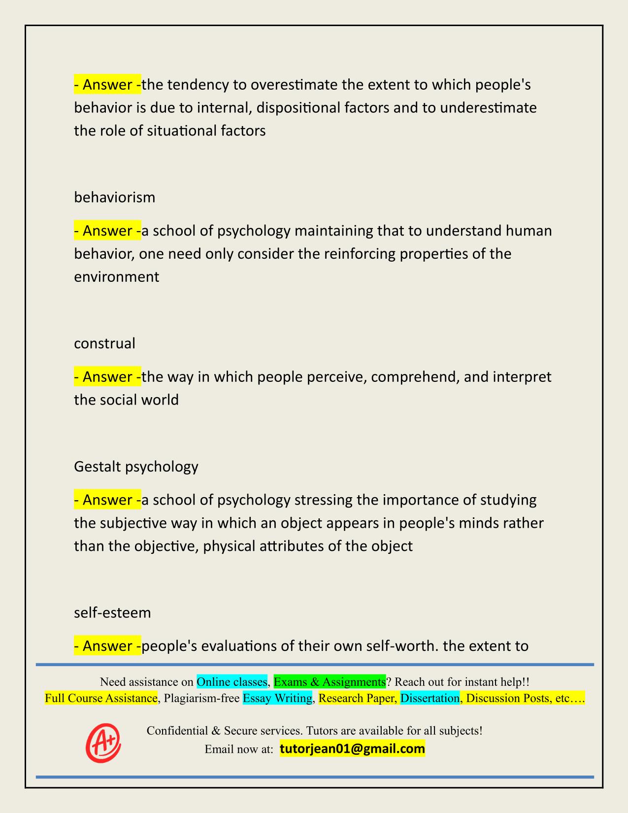 PSYC 2600 TEST 1 MAZUREK UVA ACTUAL 2025/2026 QUESTIONS AND 100% CORRECT ANSWERS