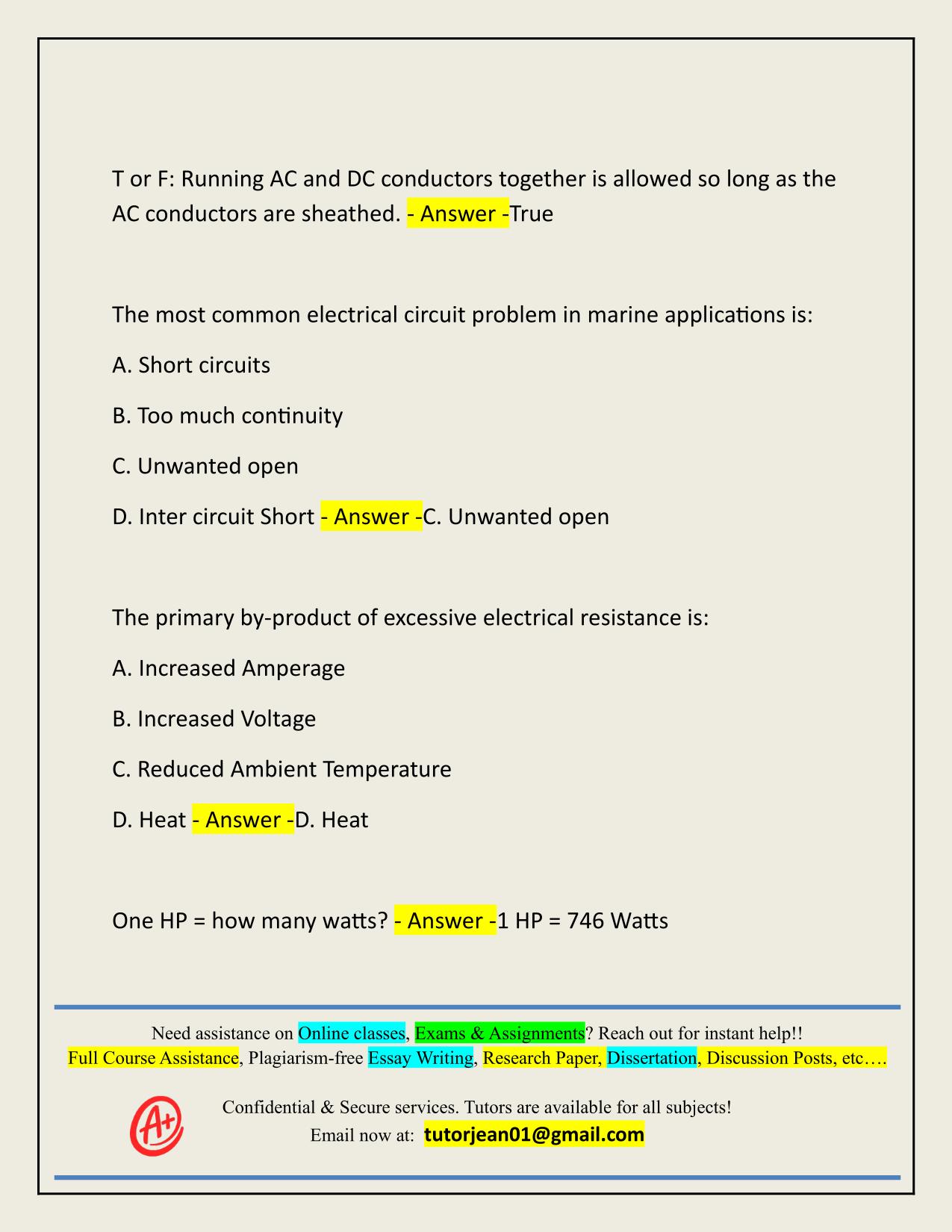 2025/2026 ABYC MARINE ELECTRICAL CERTIFICATION EXAM REVIEW ACTUAL Q&A 100% PASS