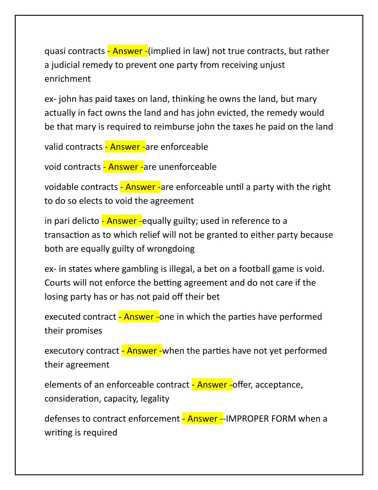 LEGL 2700 Matt Roessing Chapter 8 and 9 Notes for Exam 2 Q&A Latest Update 2025