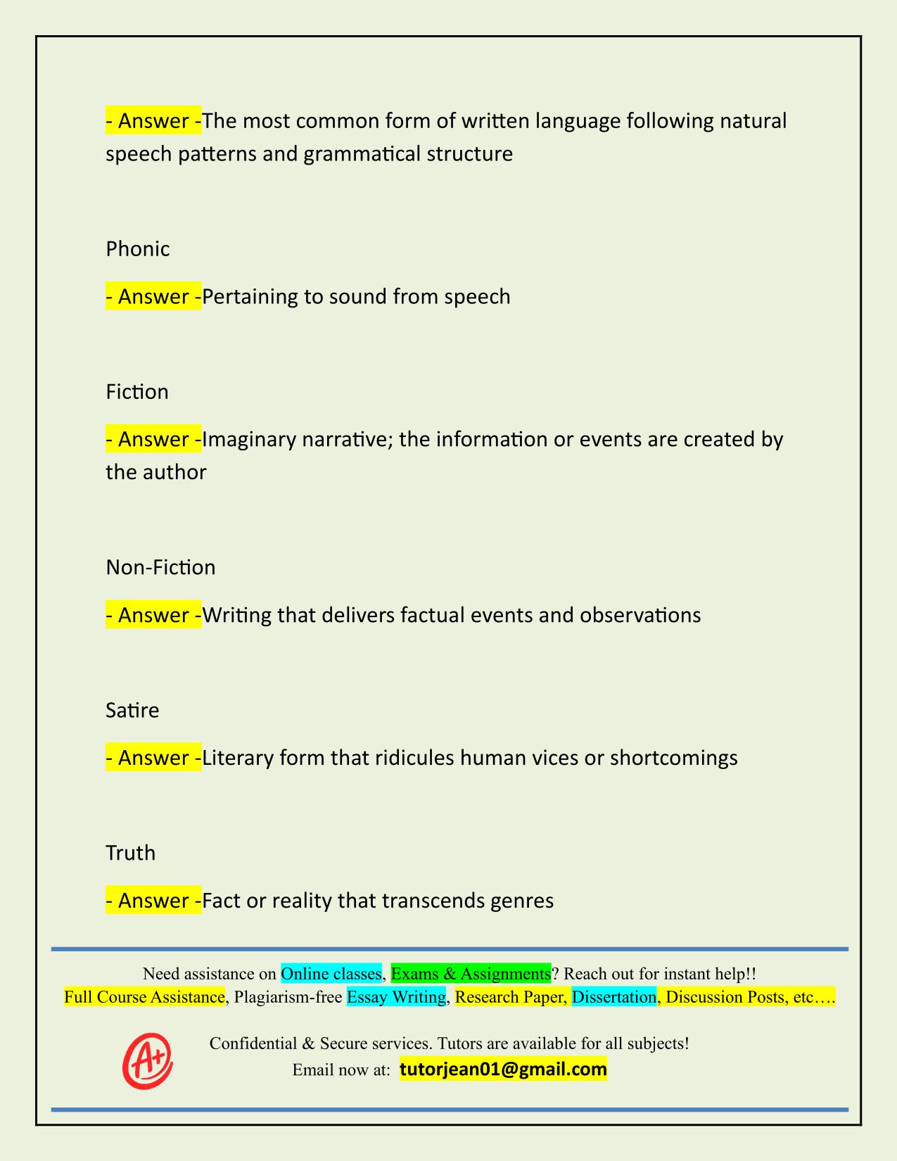 LATEST ACTUAL 2025/2026 CLEP ANALYZING AND INTERPRETING LITERATURE Q&A 100% PASS