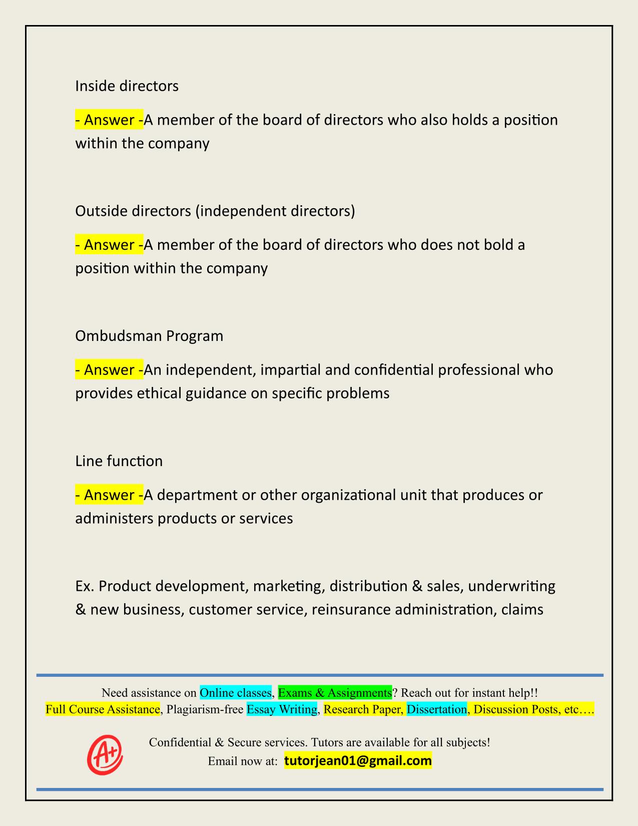 LOMA 291 EXAM ACTUAL 2025/2026 QUESTIONS AND 100% CORRECT ANSWERS