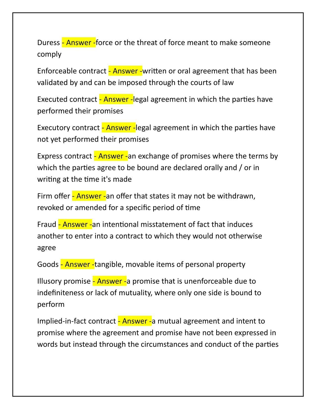 Legal 2700 Test 2 Vocab with Correct Answers Latest Update 2025