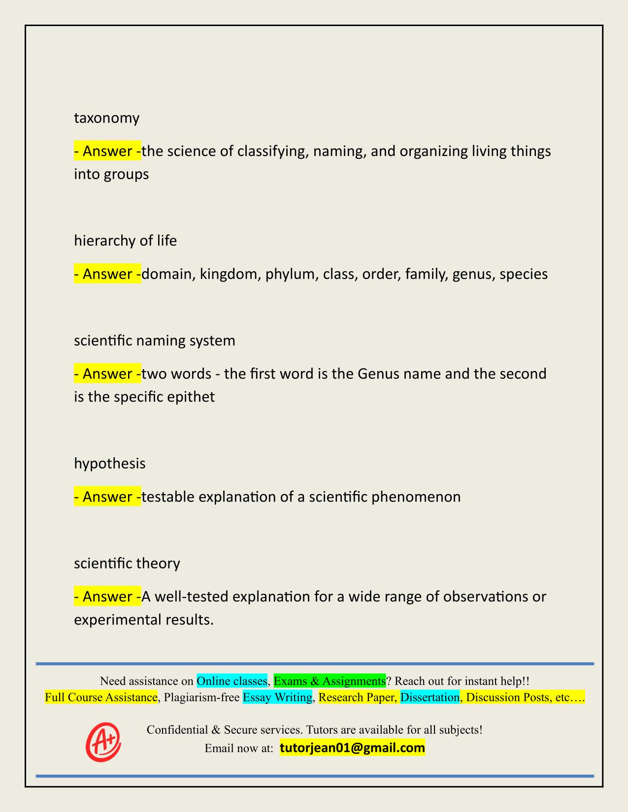 BIO 103 FINAL EXAM REVIEW ACTUAL 2025/2026 UPDATED