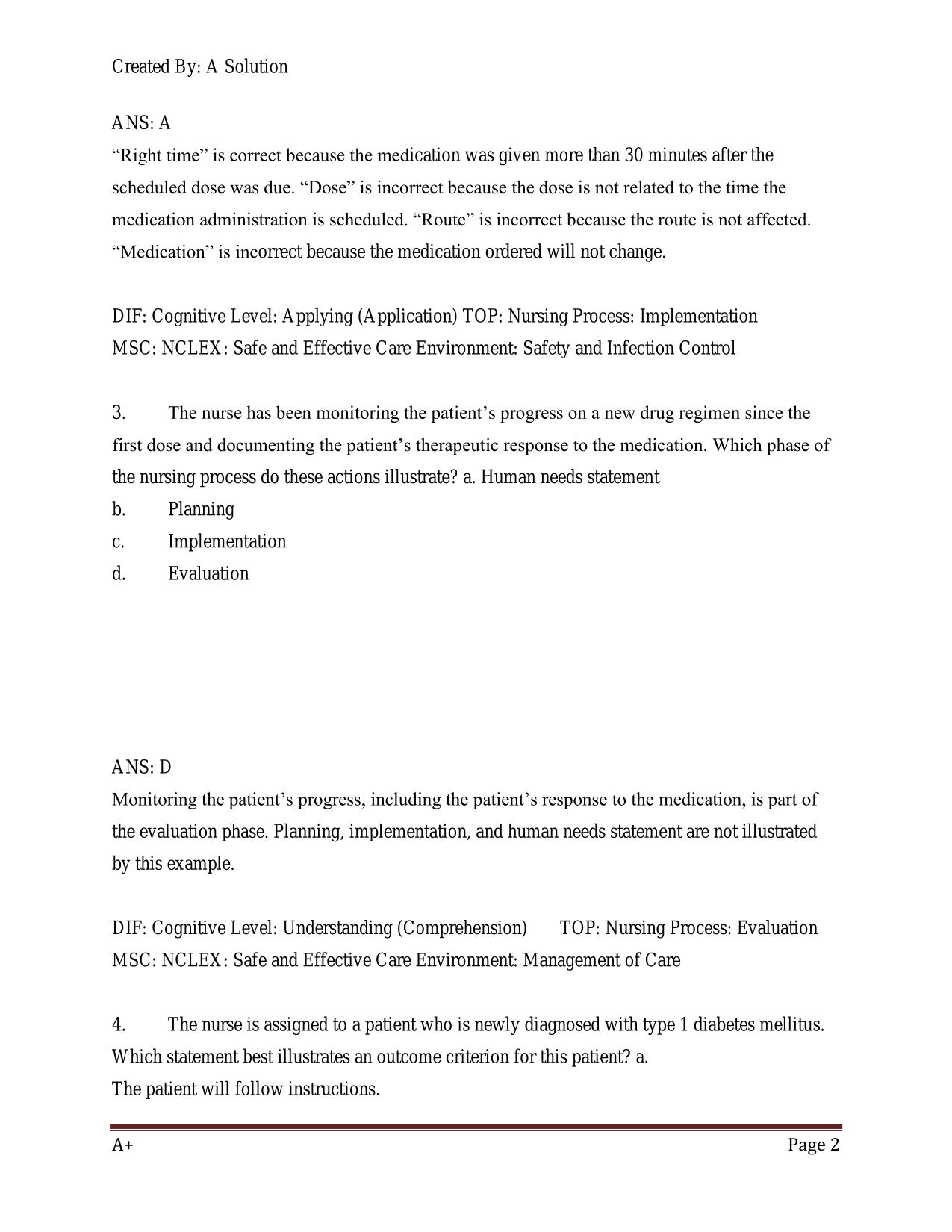 Test Bank for Pharmacology and the Nursing Process, 10th Edition by Lilley, RainForth Collins ISBN 9780323827997 Snyder A+