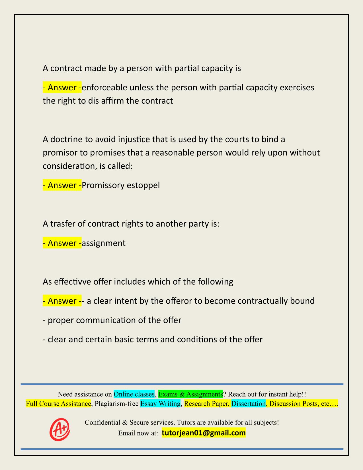 LAW 3220 TEST 3 ACTUAL 2025/2026 QUESTIONS AND 100% CORRECT ANSWERS