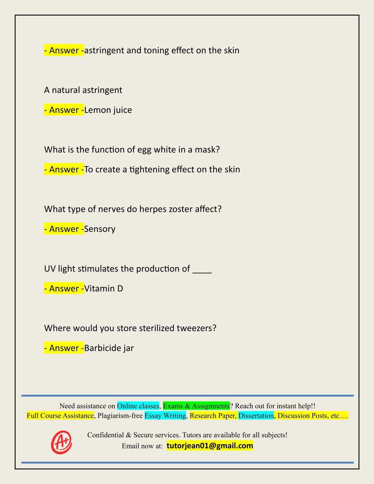 ITEC BEAUTY SPECIALIST - SKINCARE & EYE TREATMENTS ACTUAL 2025/2026