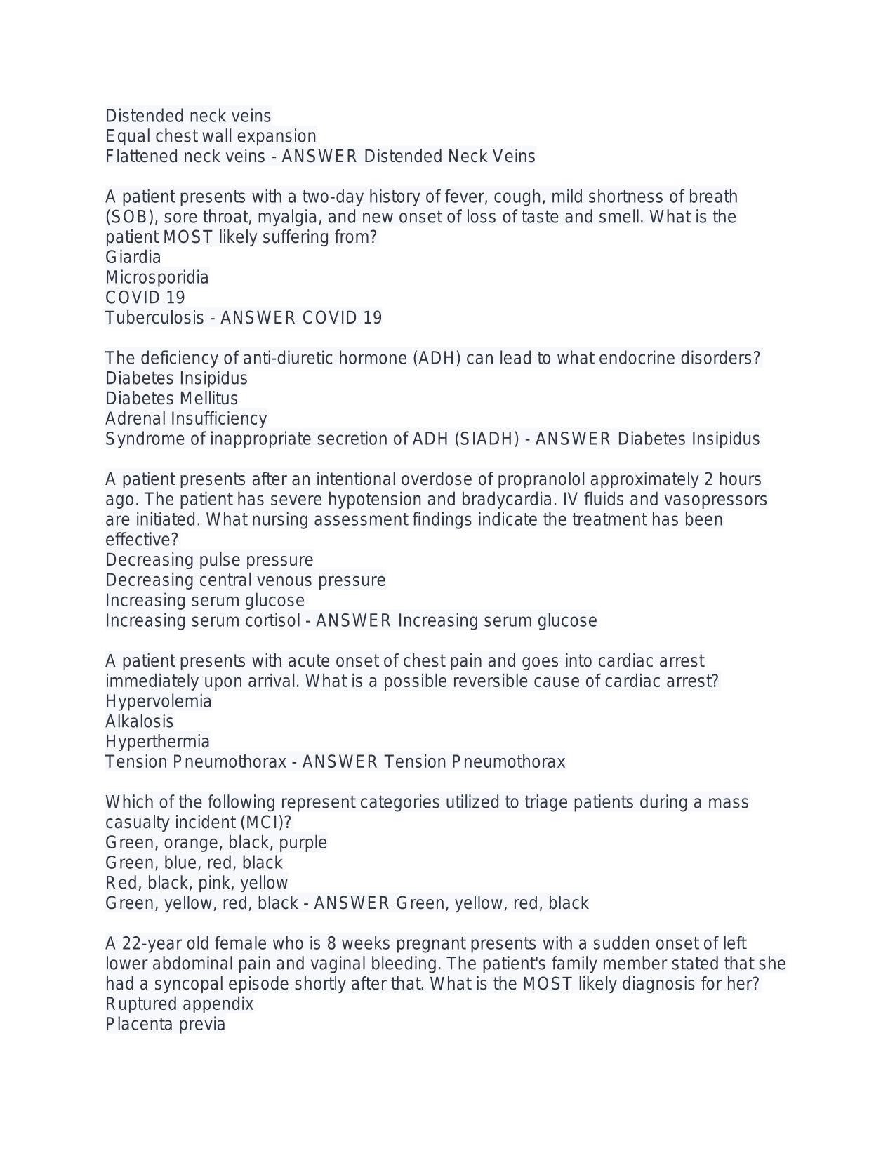 Relias ED RN A Actual Exam 2025/2026 UPDATED Graded A+