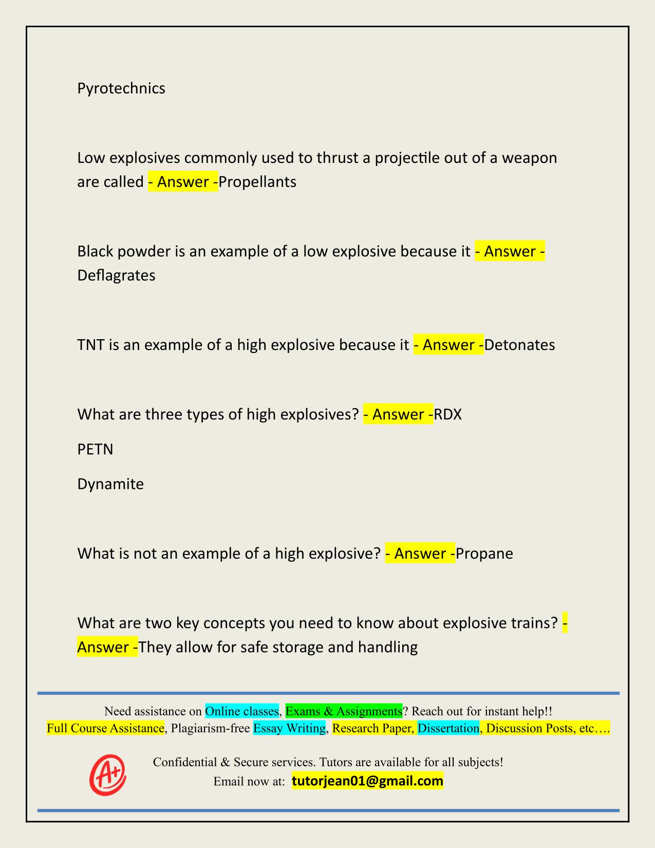 2025/2026 US ARMY EXPLOSIVES SAFETY FAMILIARIZATION (AMMO- 63) UPDATED