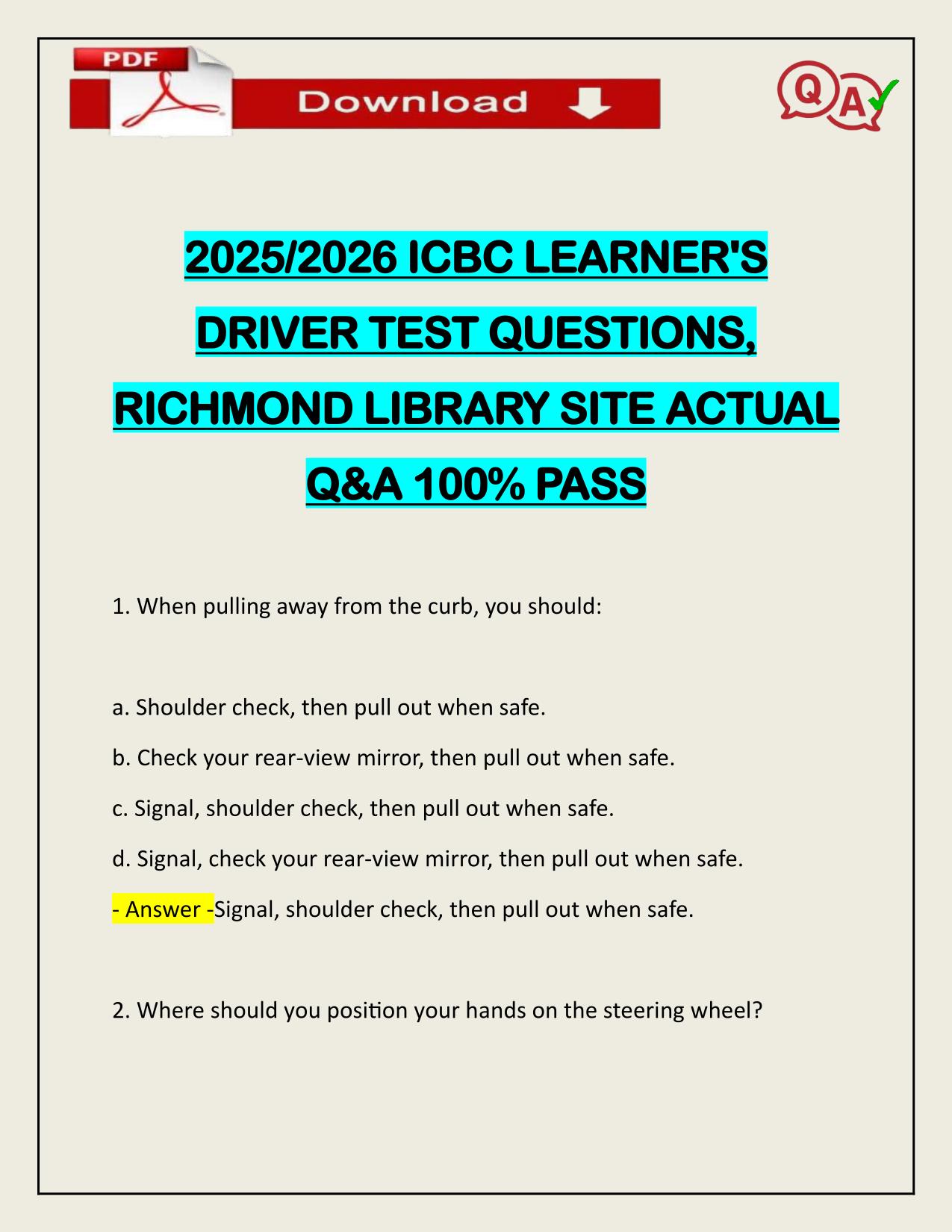 BUNDLE FOR ICBC EXAMS ACTUAL 2025/2026 UPDATE