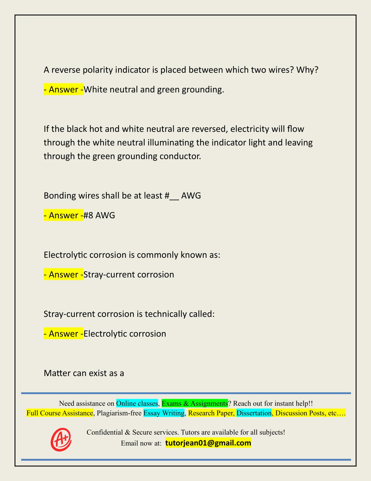 ABYC CORROSION ACTUAL 2025/2026 QUESTIONS AND 100% CORRECT ANSWERS