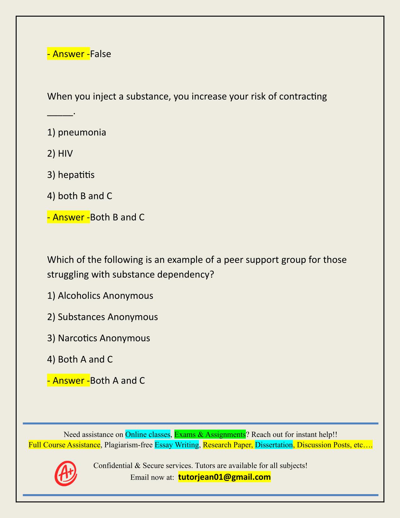 2025/2026 FINAL EXAM OSHA SST 2-HOUR DRUG AND ALCOHOL AWARENESS ACTUAL Q&A 100% PASS
