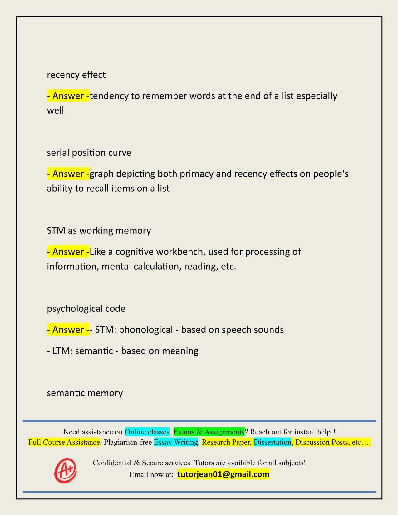 UCONN PSYCH 1100 FINAL EXAM ACTUAL 2025/2026 WITH CORRECT ANSWERS