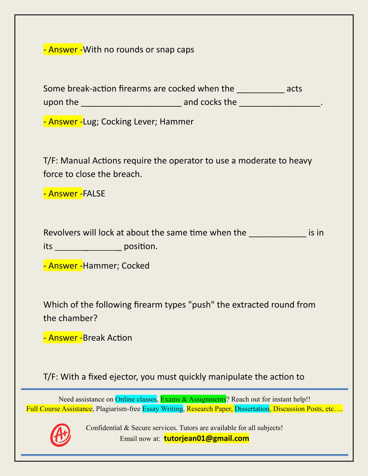 2025/2026 SDI FIREARMS INSPECTION AND TROUBLESHOOTING (FTT 111) ACTUAL Q&A 100% PASS