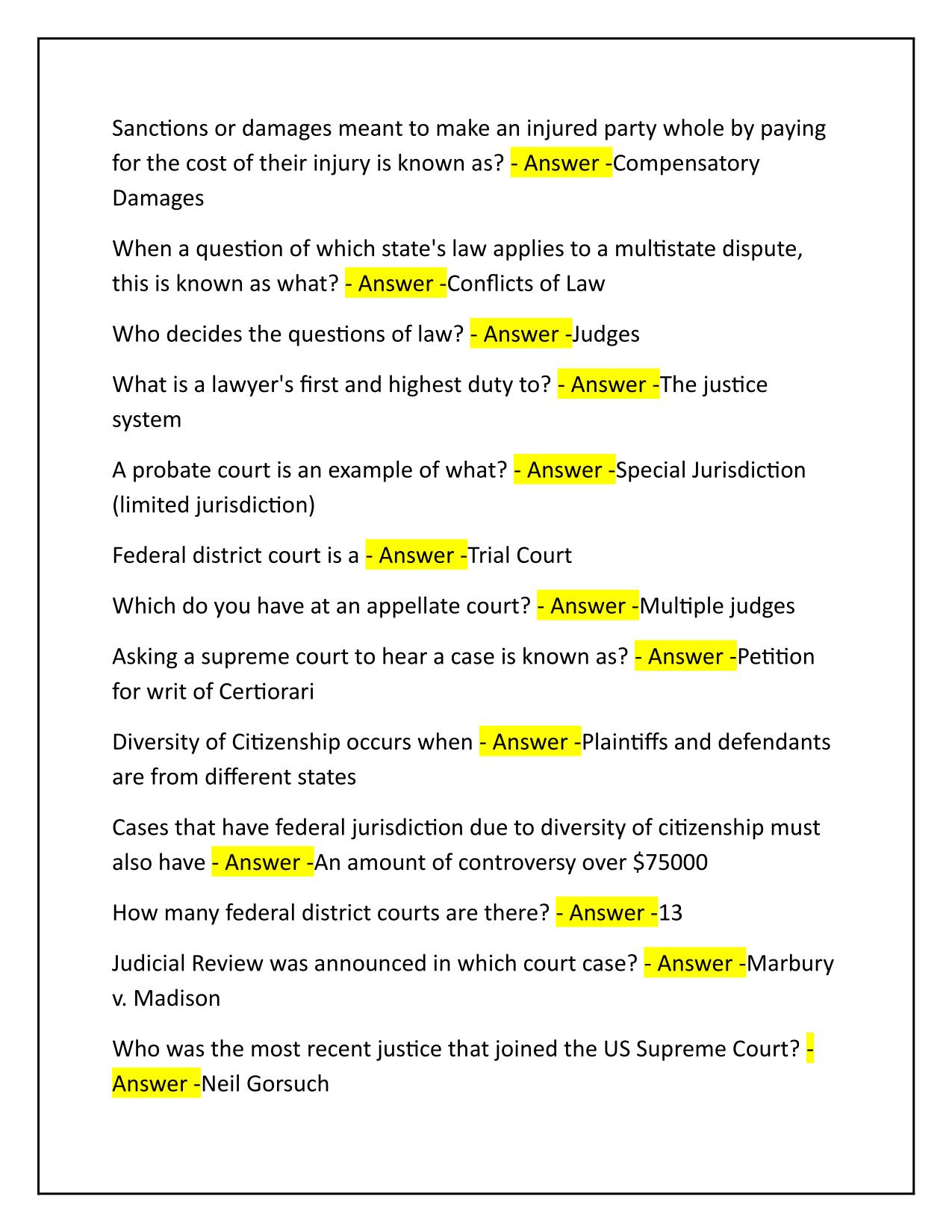 UGA LEGL 2700 Tests Q&A 2025 Update