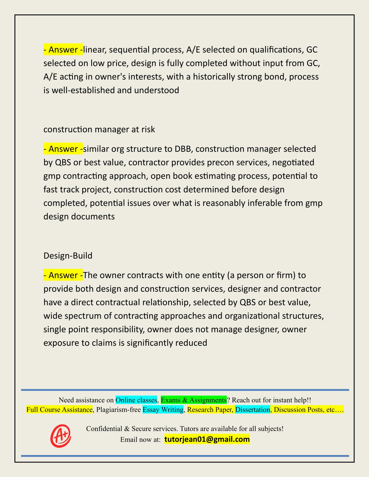 DBIA TEST ACTUAL 2025/2026 QUESTIONS AND 100% CORRECT ANSWERS