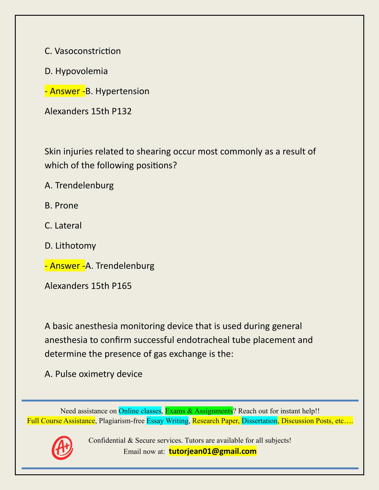 NIFA PERIOPERATIVE QUIZ ACTUAL 2025/2026 UPDATED