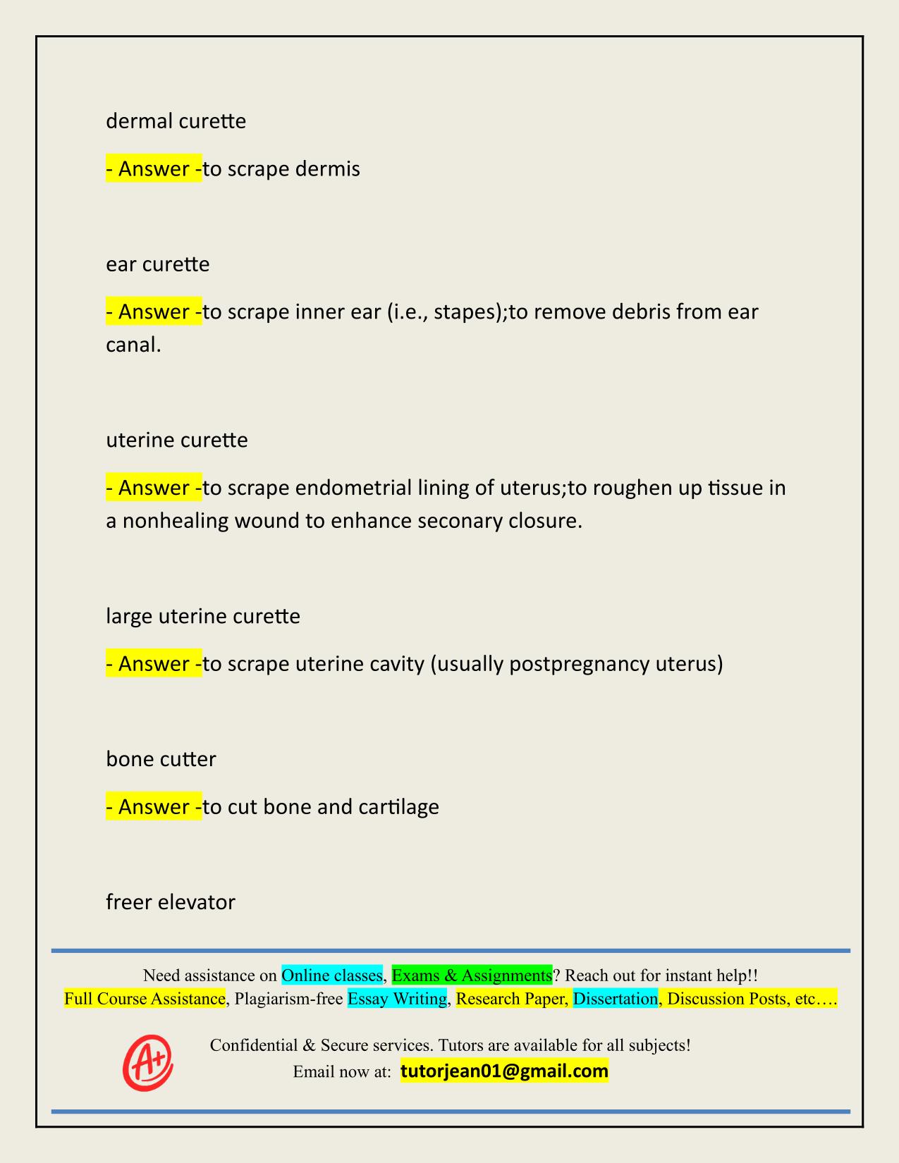 SURGICAL TECHNOLOGY INSTRUMENTS ACTUAL 2025/2026 UPDATE