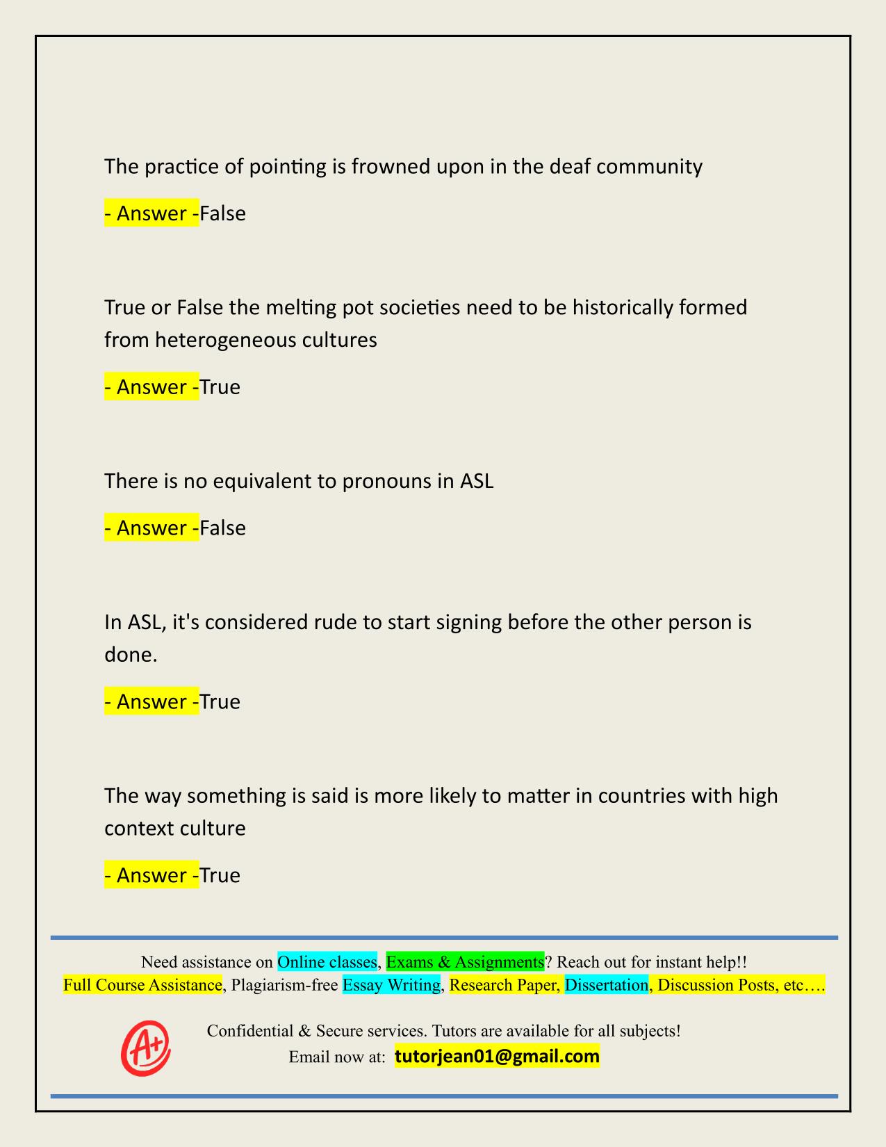 2A ASL FINAL EXAM STUDY GUIDE ACTUAL 2025/2026 UPDATE