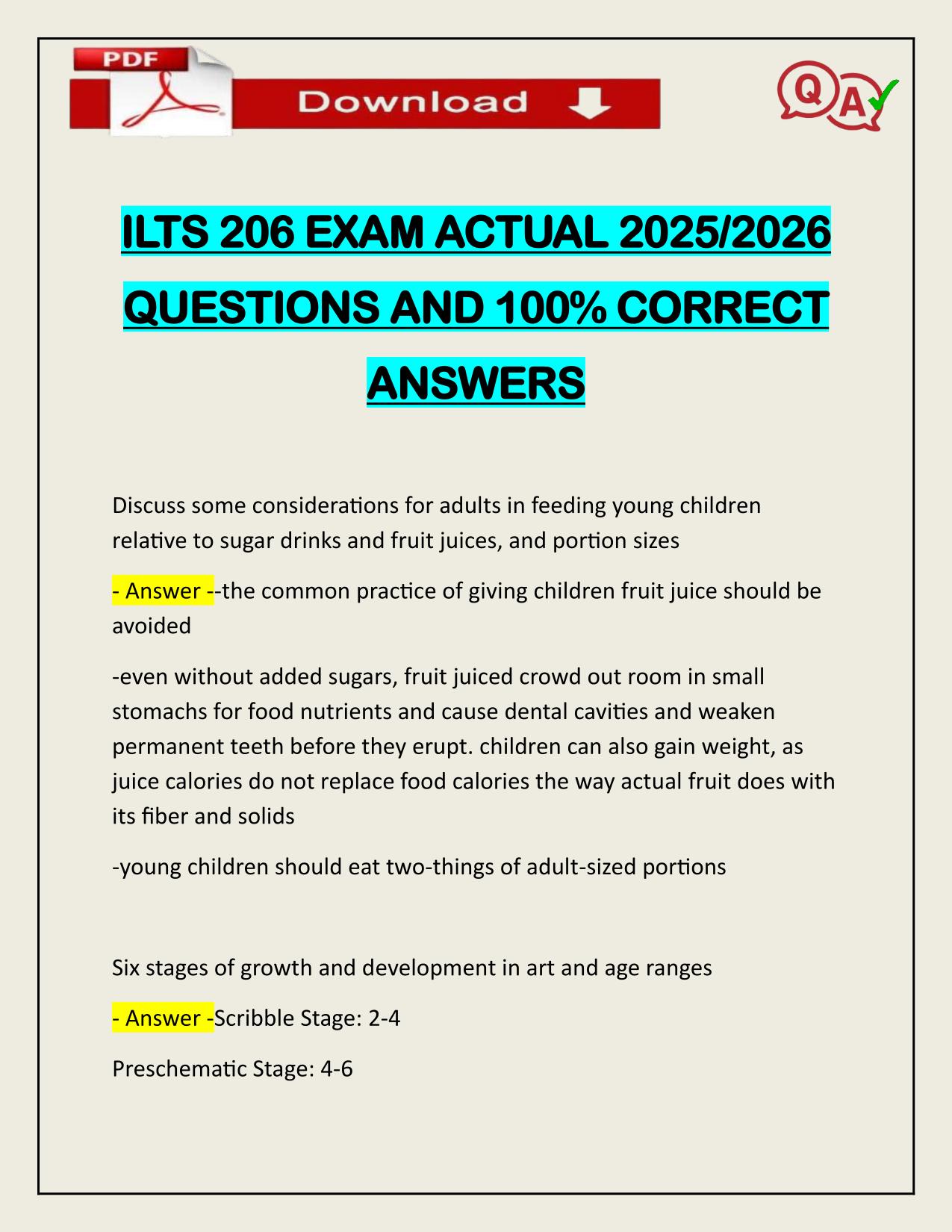 ILTS 206 EXAM ACTUAL 2025/2026 COMPLETE QUESTION BANK AND ANSWERS