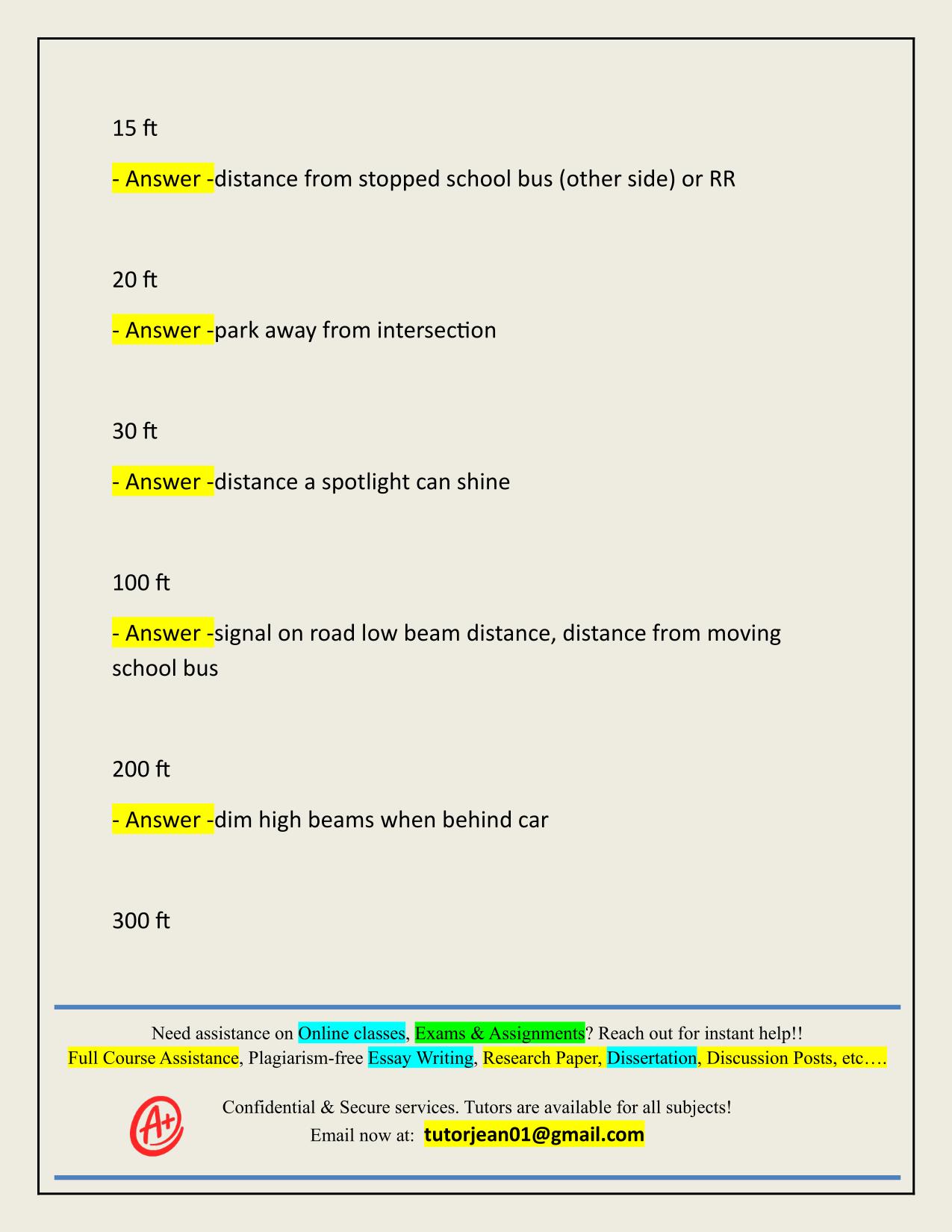 DRIVER'S ED FACTS ACTUAL 2025/2026 CORRECTLY ANSWERED